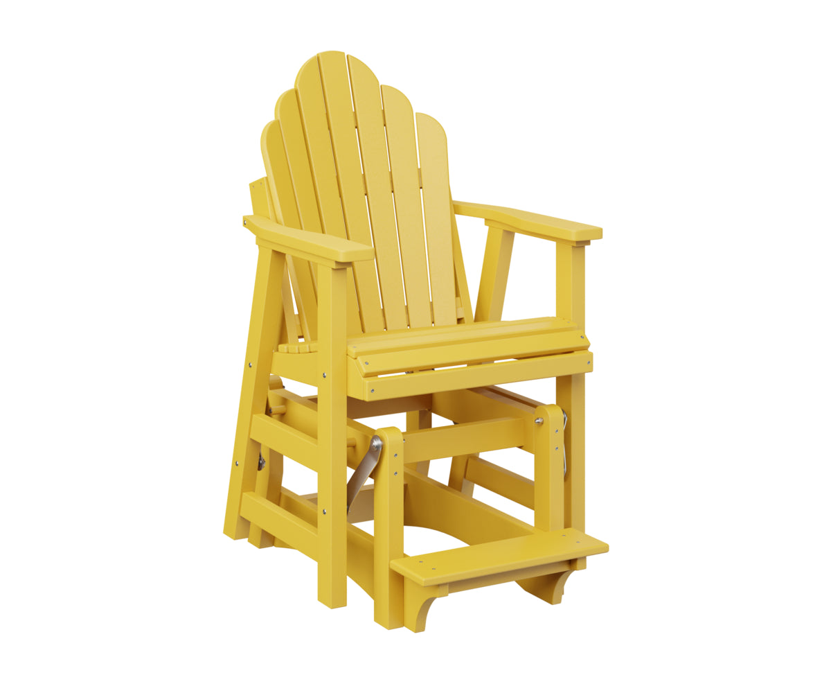 Berlin Gardens Cozi Back Single Counter Glider - Outdoor Patio Swivel Bar Stool for Kitchen Island, Deck & Poolside Relaxation