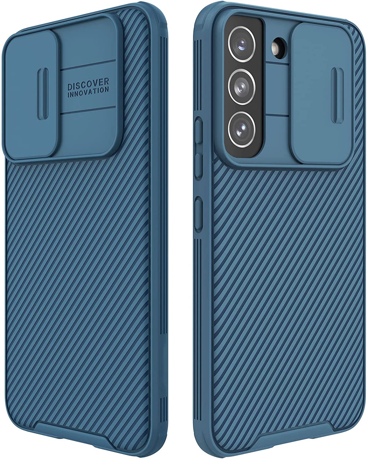 Samsung Galaxy S22 Case with Slide Camera Cover - Shockproof Protective Phone Cover for Galaxy S22 - Black - Perfect for Everyday Use & Travel Protection