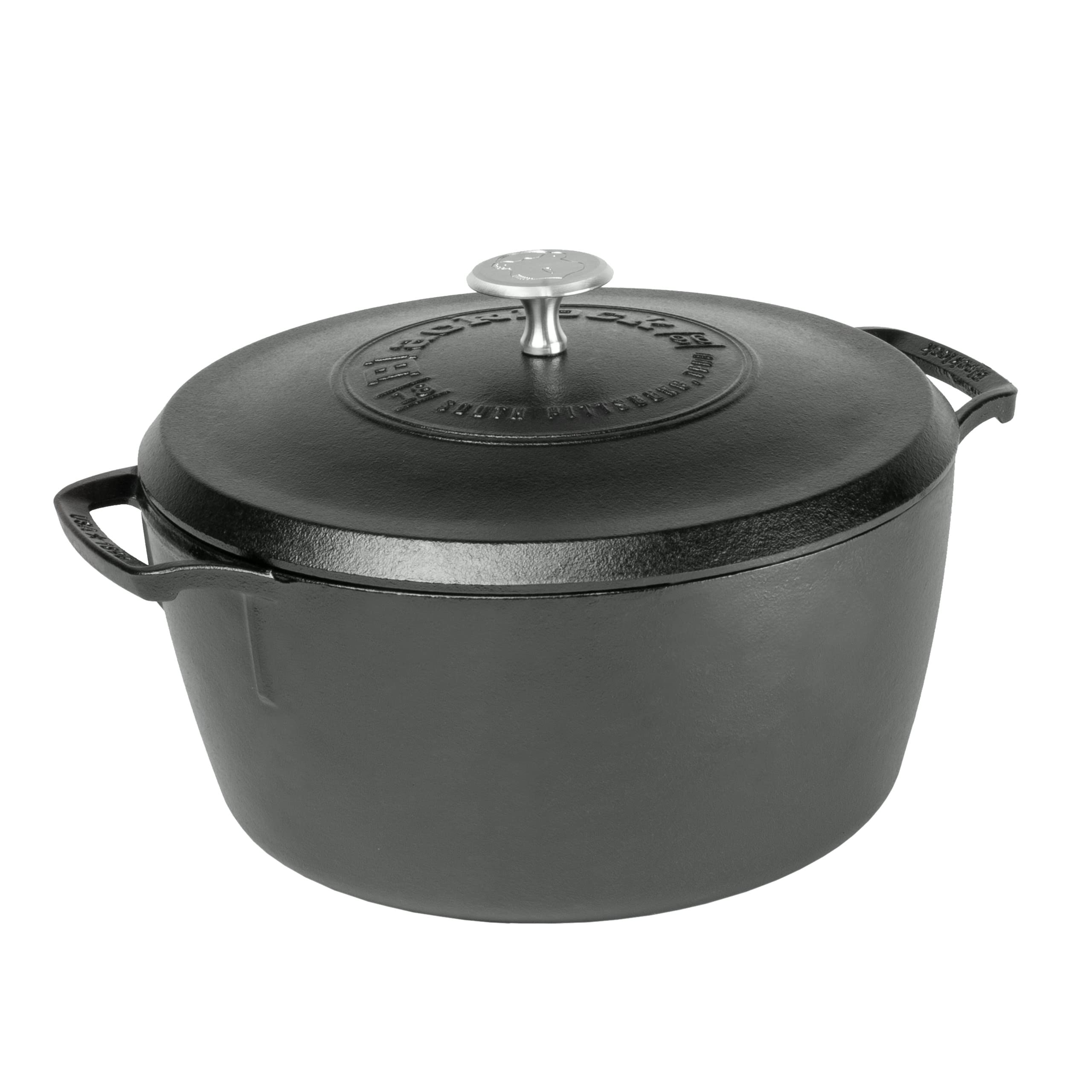 Lodge Cast Iron Blacklock 5.5 Quart Dutch Oven - Pre-Seasoned, Heavy Duty Cookware for Baking, Braising & Camping - Perfect for Oven, Stovetop & Outdoor Cooking