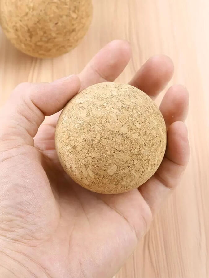 Premium Yoga & Massage Ball Set of 3 - 4cm & 6cm Cork Therapy Balls for Deep Tissue Relief, Myofascial Release, Trigger Point Therapy - Perfect for Yoga, Pilates, Gym Recovery & Home Use