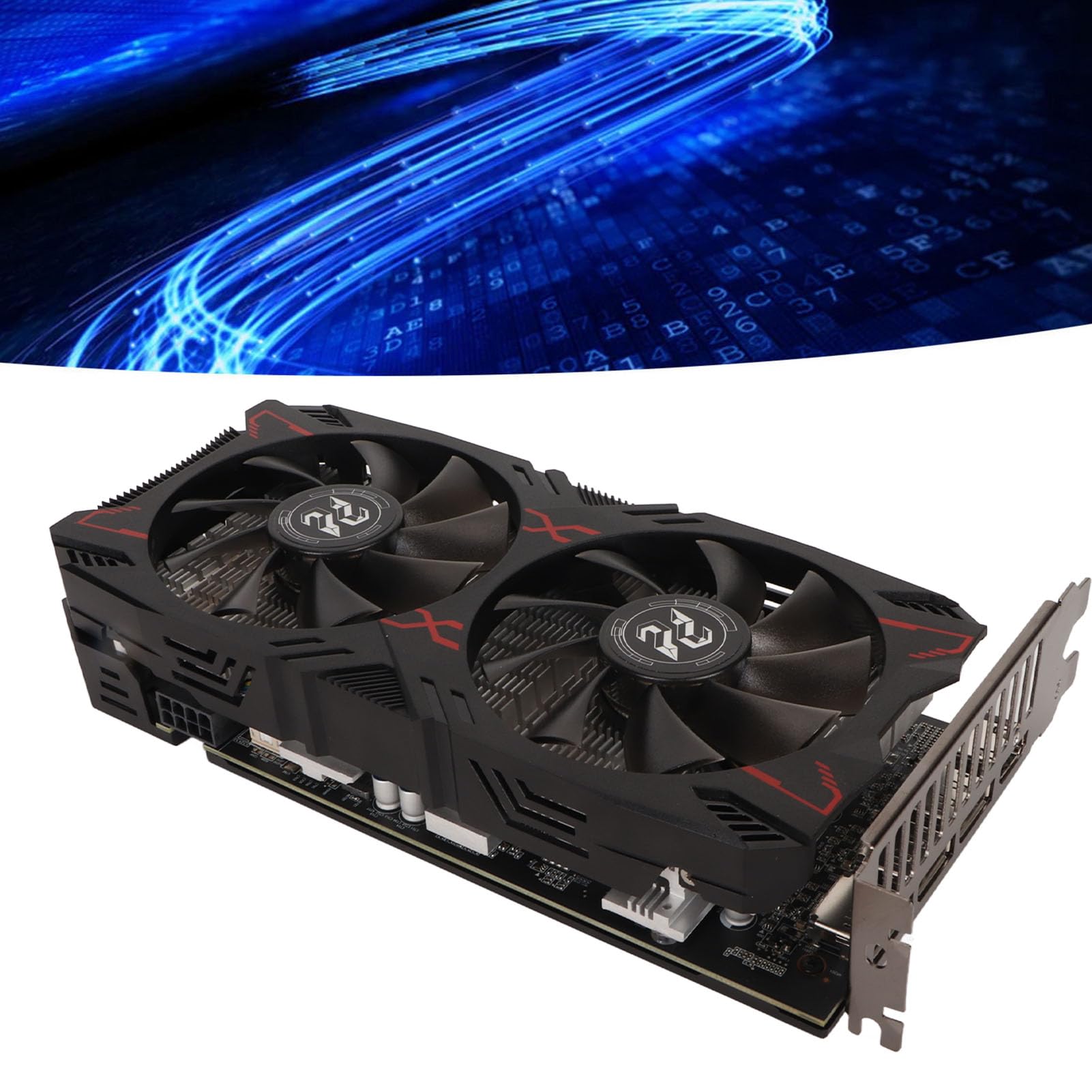 AMD RX 5500 XT 8GB GDDR6 256-bit Gaming Graphics Card - PCIe 4.0 x16, 3x DisplayPort & HDMI, Dual Fan Cooling, Low Noise - Perfect for 1080p Gaming, Video Editing & PC Builds