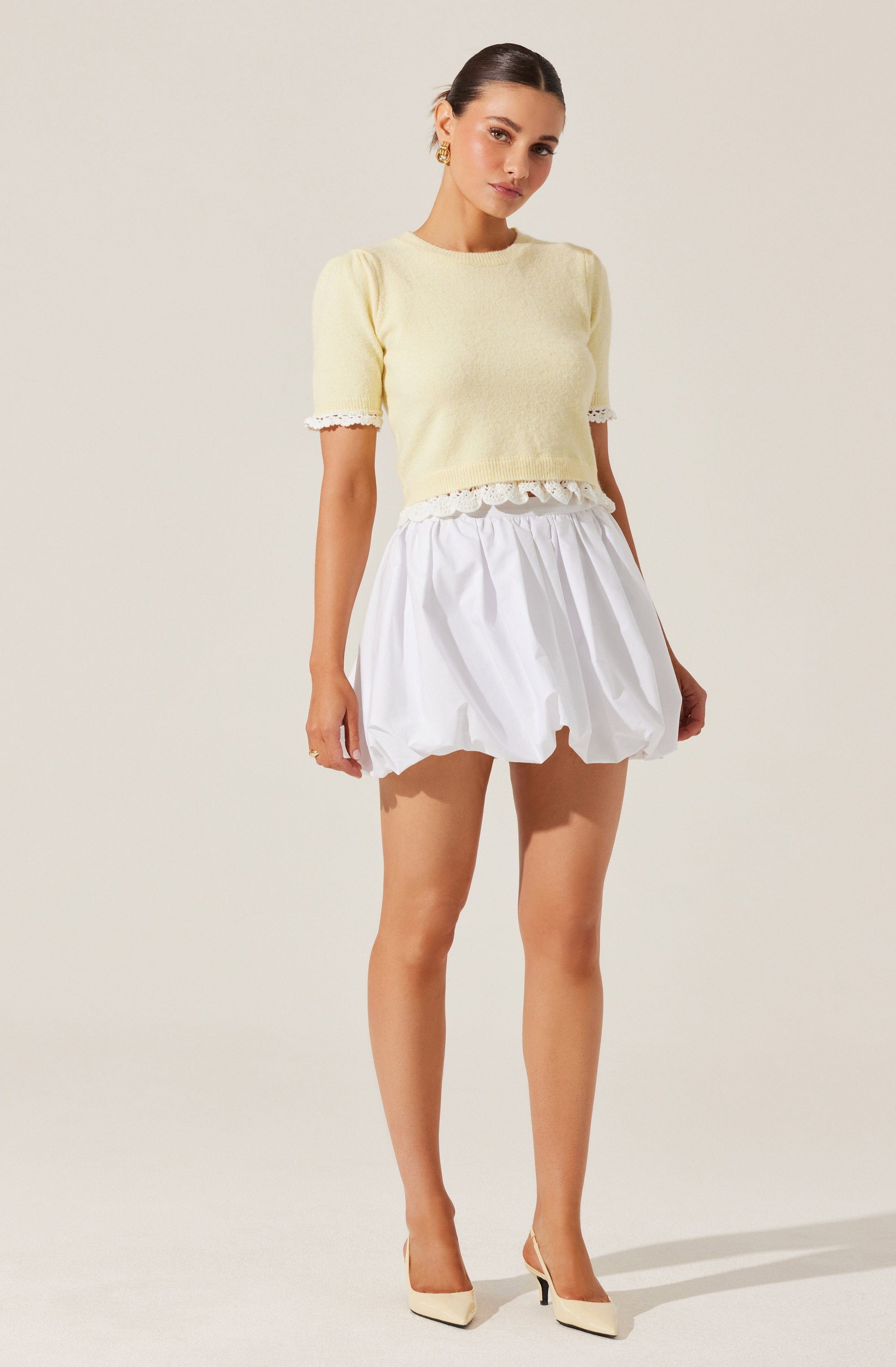 Libi Bubble Mini Skirt for Women - Trendy High Waist Pleated Skater Skirt | Perfect for Parties, Dating & Summer Outfits