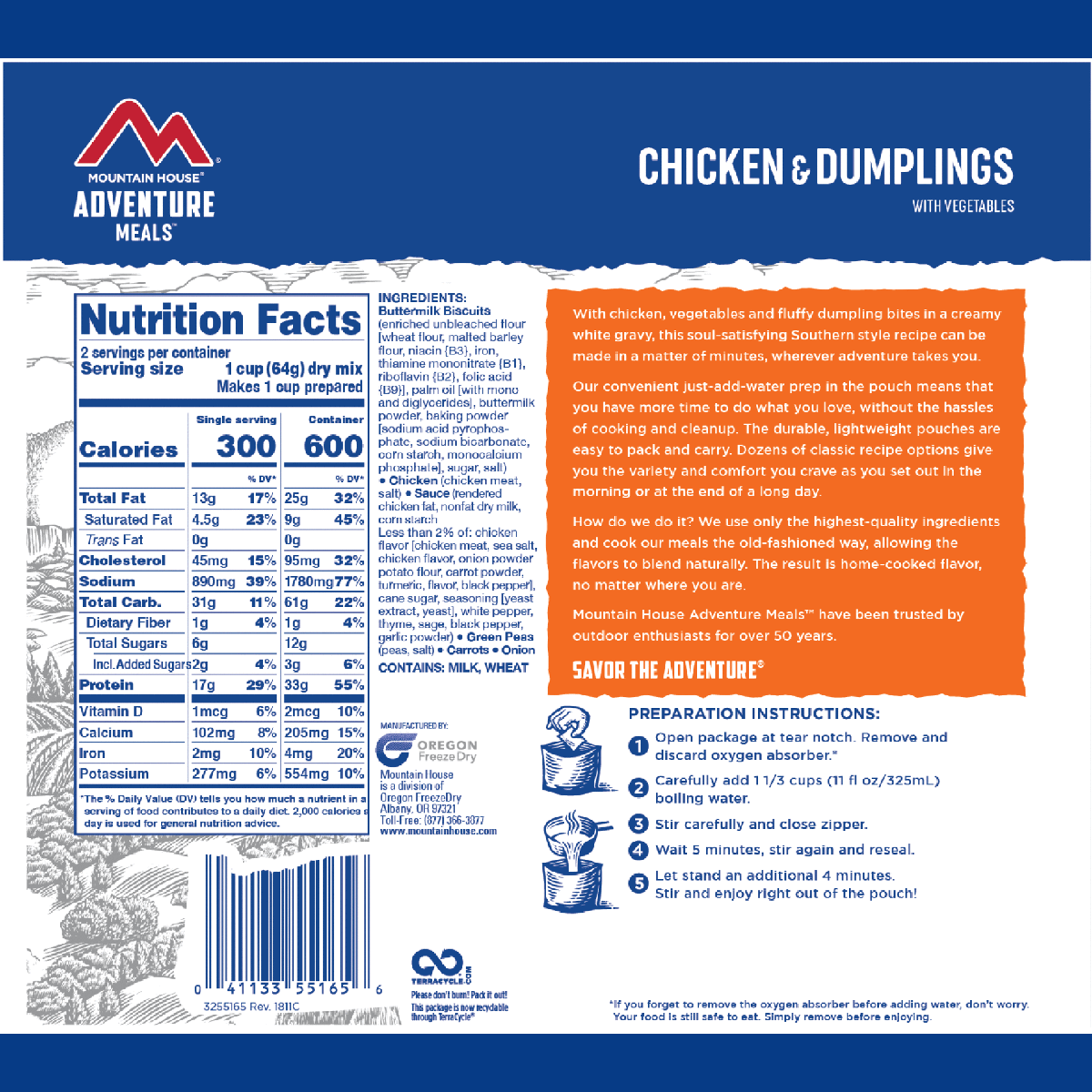 Delicious Chicken and Dumplings - Ready-to-Eat Meal (2 Servings) | Perfect for Quick Dinners & Comfort Food Lovers