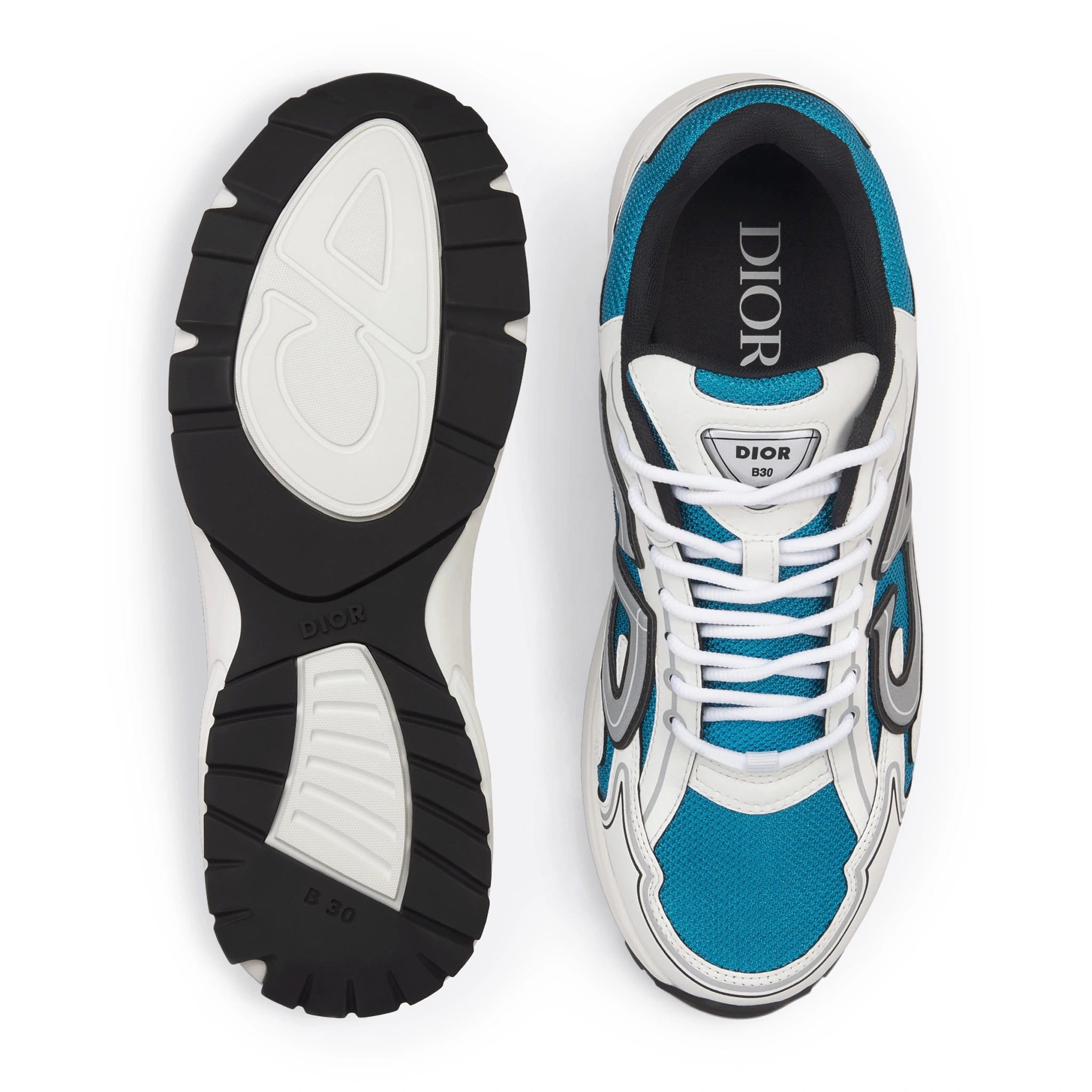 Dior B30 Blue and White Sneakers - Stylish Luxury Trainers for Men & Women | Perfect for Casual Wear, Running, and Gym Workouts