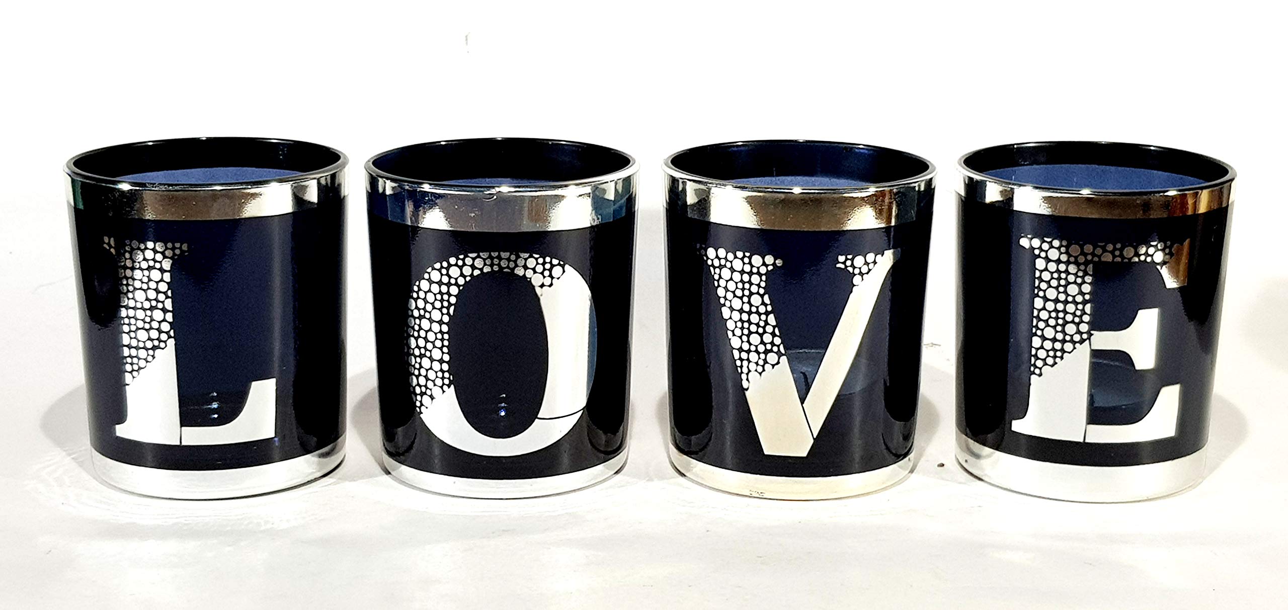 eSplanade Silver Tea Light Candle Holders - Set of 4 Votive Candle Holders for Valentine's Day, Party Decor, Home Decor, Anniversary - Perfect for Romantic Dinners, Weddings & Centerpieces