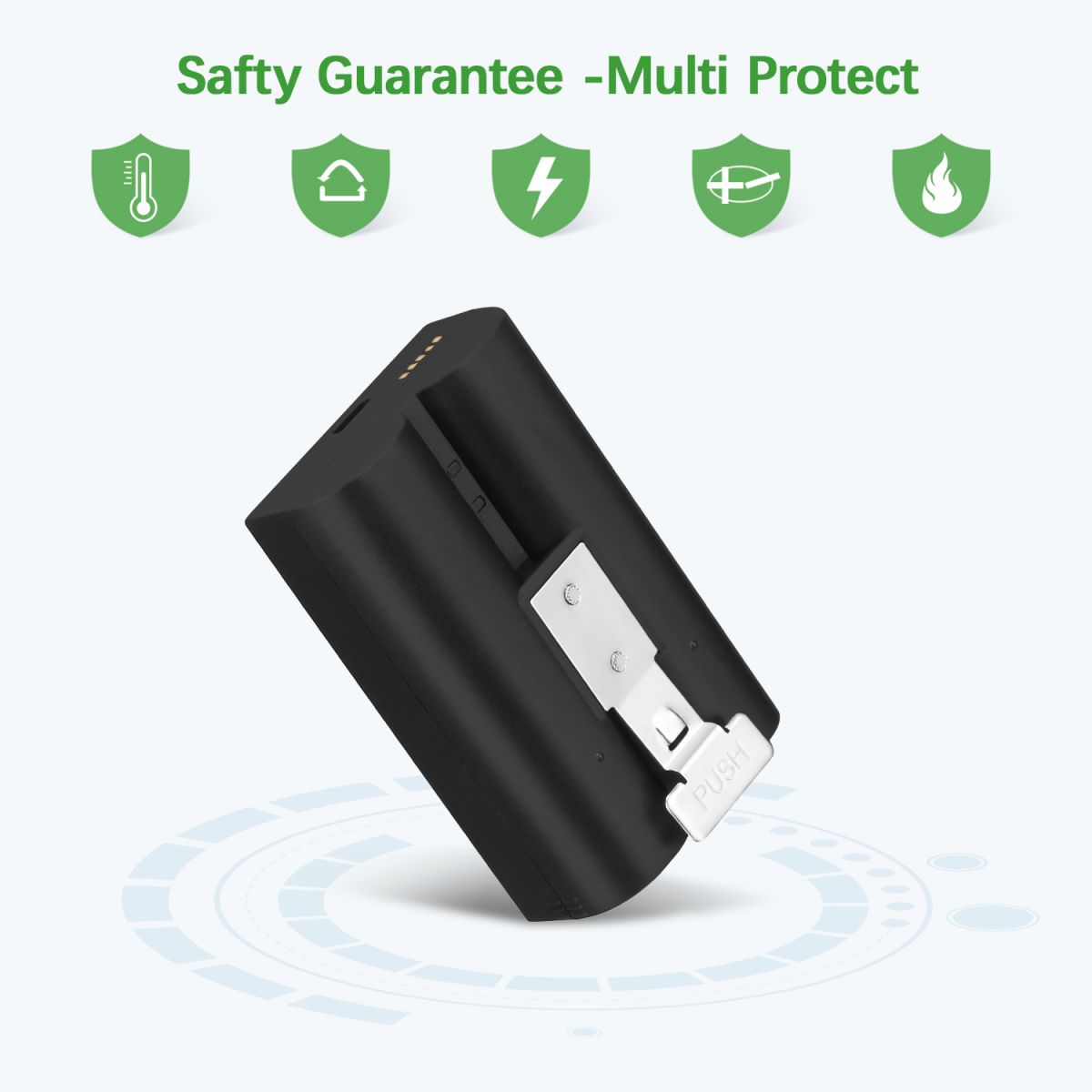 EBL SM002 Rechargeable Battery for Ring Doorbell 2/3/4/3 Plus - Long Lasting Power Supply for Home Security Cameras & Smart Doorbells - Perfect for Continuous Surveillance & Motion Alerts