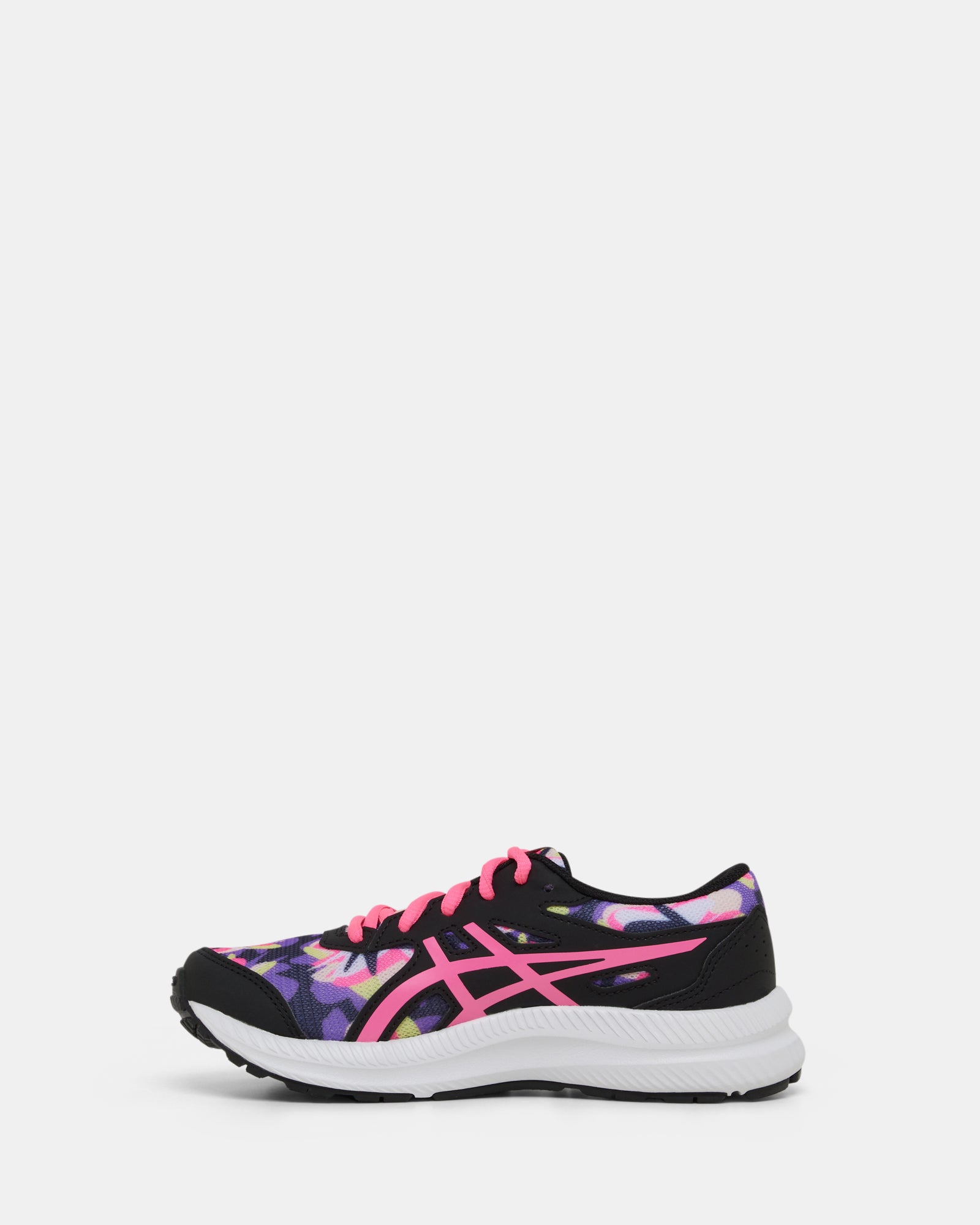 Contend 8 Grade School Shoes - Black & Hot Pink Print Sneakers for Kids | Comfortable Athletic Shoes for School, Play & Everyday Wear
