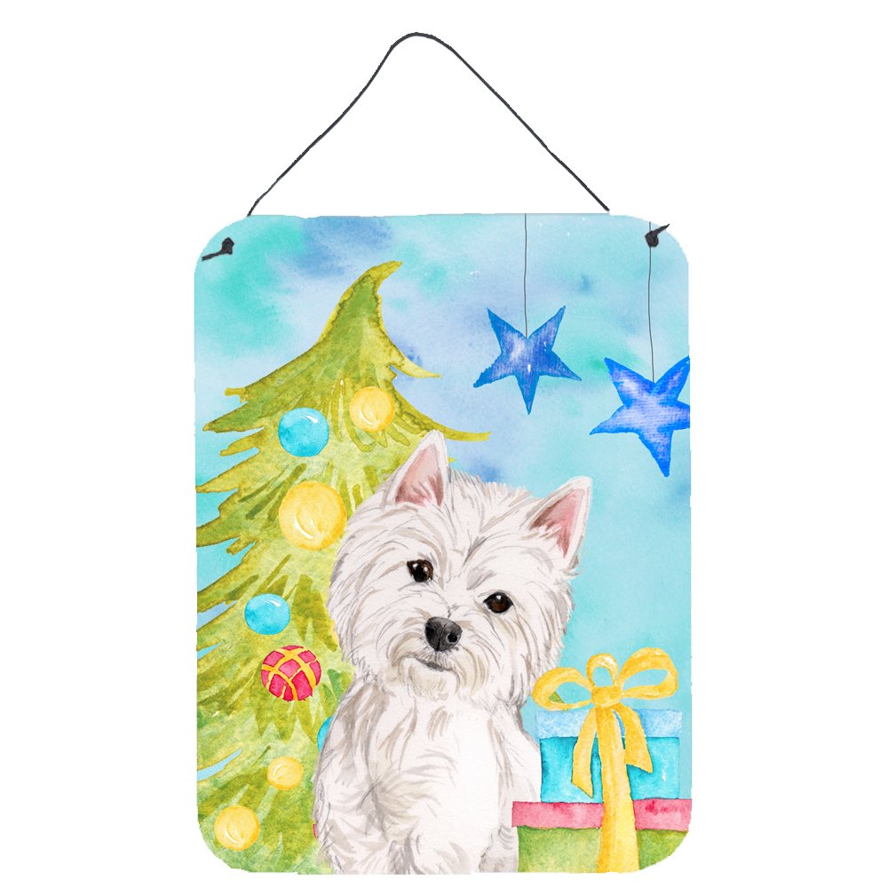 Westie Christmas Wall Decor - 12x16 Aluminum Metal Sign for Kitchen, Bar, Bathroom & Front Door | Holiday Home Decor | Perfect for Gifts & Seasonal Cheer