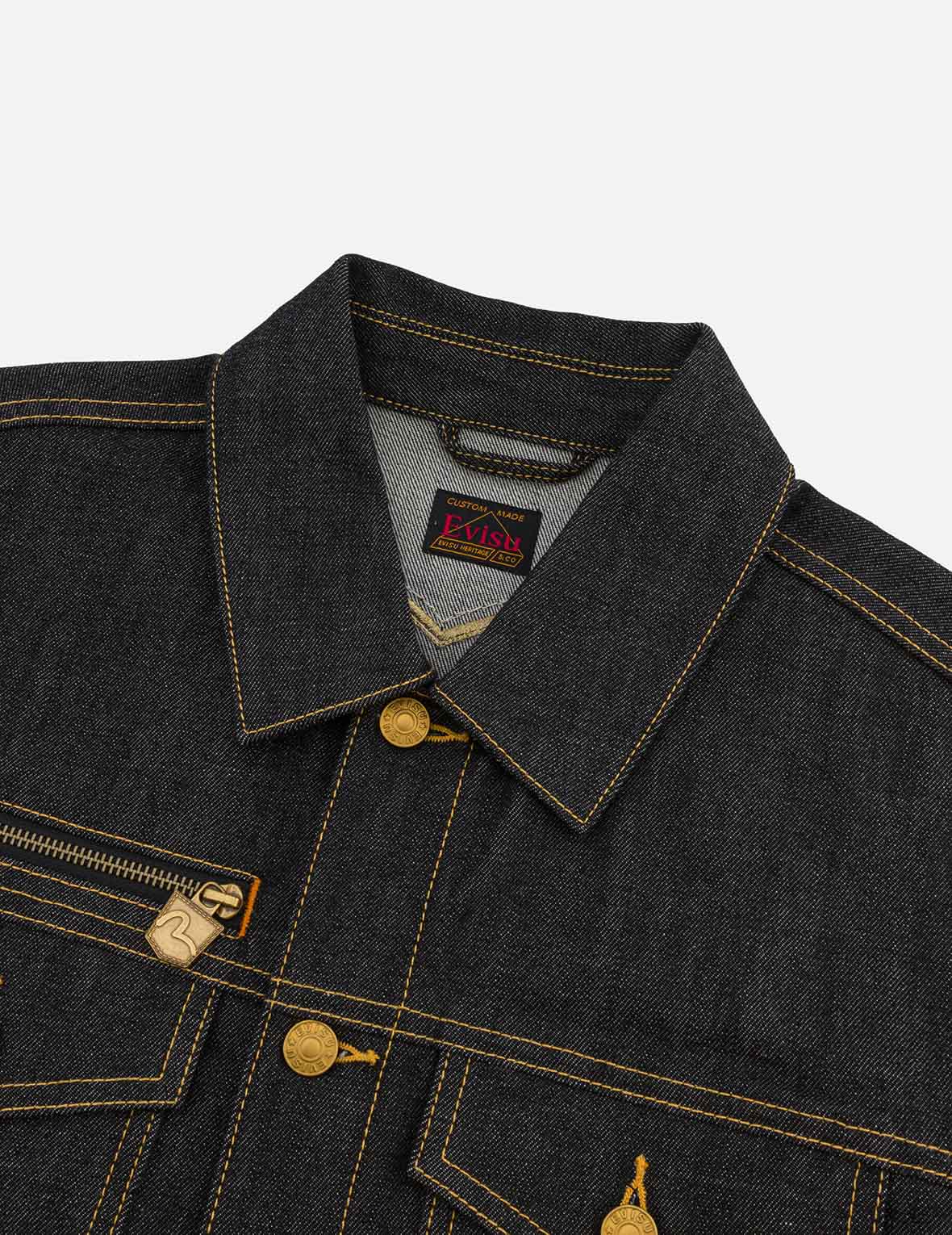 Brocade Daicock Appliqué Denim Jacket for Men & Women - Classic Regular Fit Vintage Style Jacket - Perfect for Casual Outings, Streetwear Fashion & Fall Layering