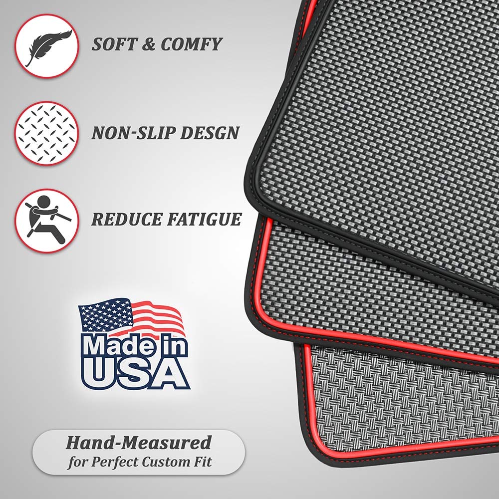 Premium 5-Seat Tesla Model Y All-Weather Floor Mats (2020 Long Range) - Waterproof, Lightweight, Odorless - 9-Piece Set - Made in USA - Perfect for Daily Commuting, Road Trips & Winter Protection