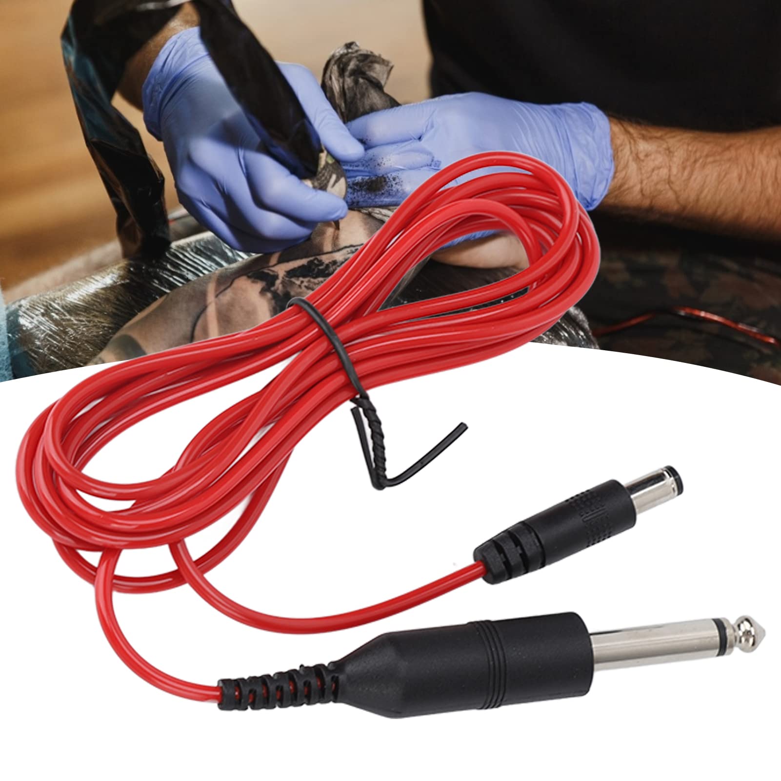 Professional Tattoo Machine Clip Cord - Flexible & Portable Tattoo Power Supply for Tattoo Artists & Studios (Red) - Perfect for Tattoo Shops, Home Studios & Professional Tattooing Sessions