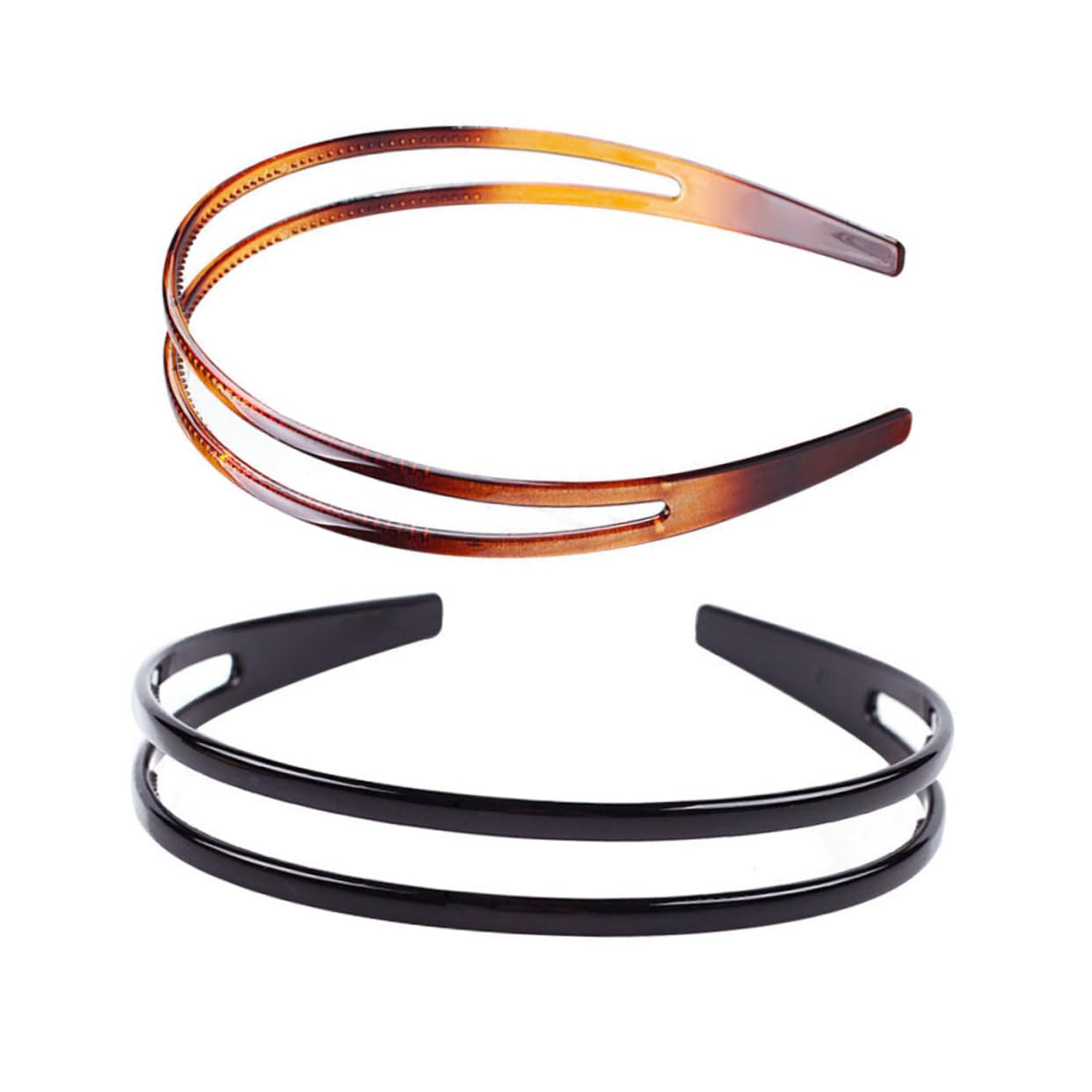 Beavorty 12 Pack Non-Slip Plastic Headbands for Women - Double Row Teeth Design Hair Hoops, Fashion Hair Accessories for Workouts, Yoga, Running & Daily Styling