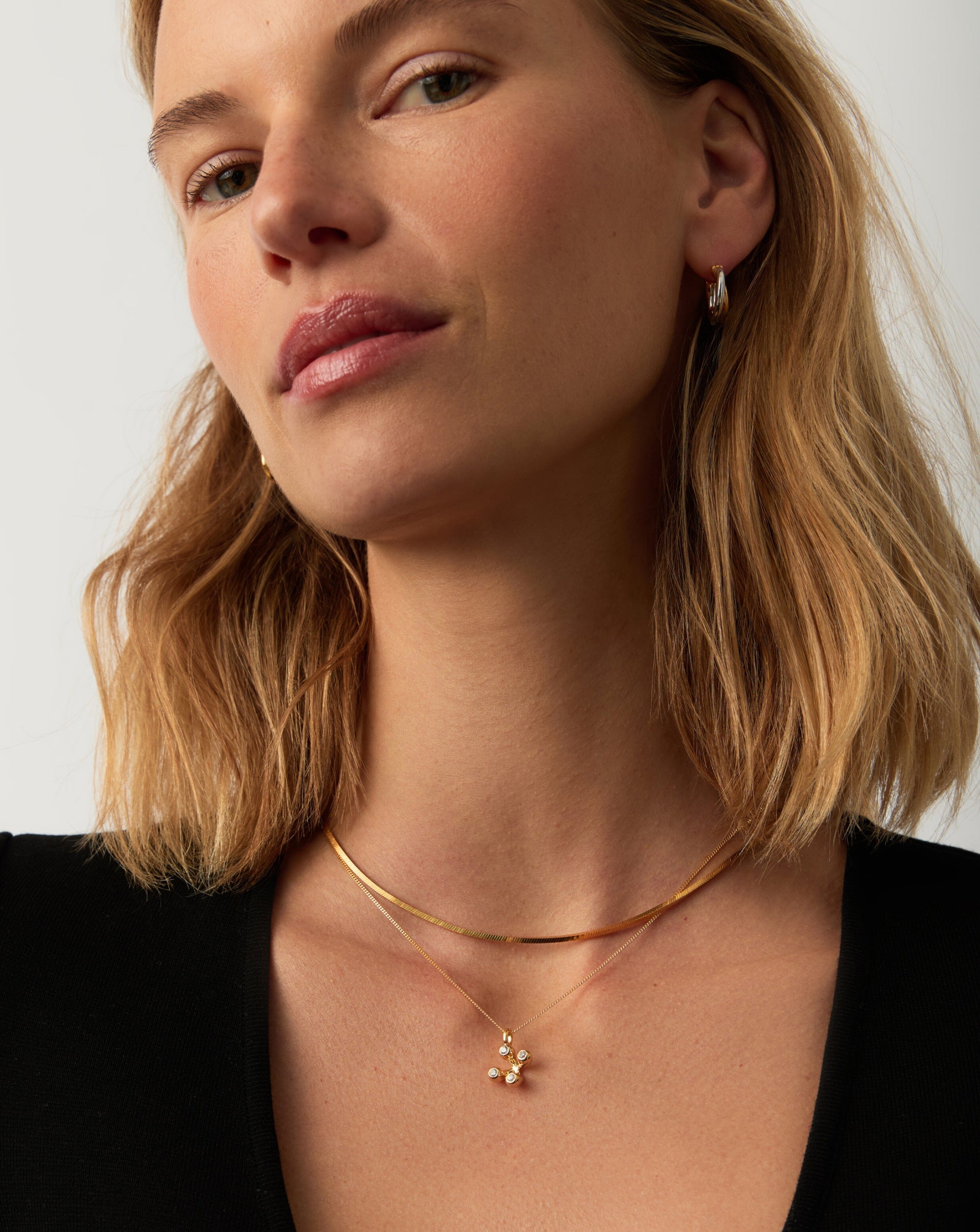 Elegant Atom Pendant Necklace - 18k Gold Vermeil Cubic Zirconia Jewelry for Women | Perfect Gift for Science Lovers & Everyday Wear