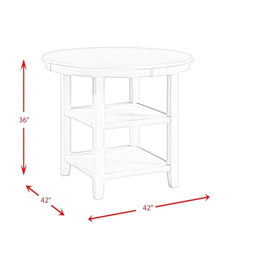 BOWERY HILL Modern Walnut Counter Height Dining Table - Perfect for Small Spaces, Breakfast Nooks & Contemporary Kitchens