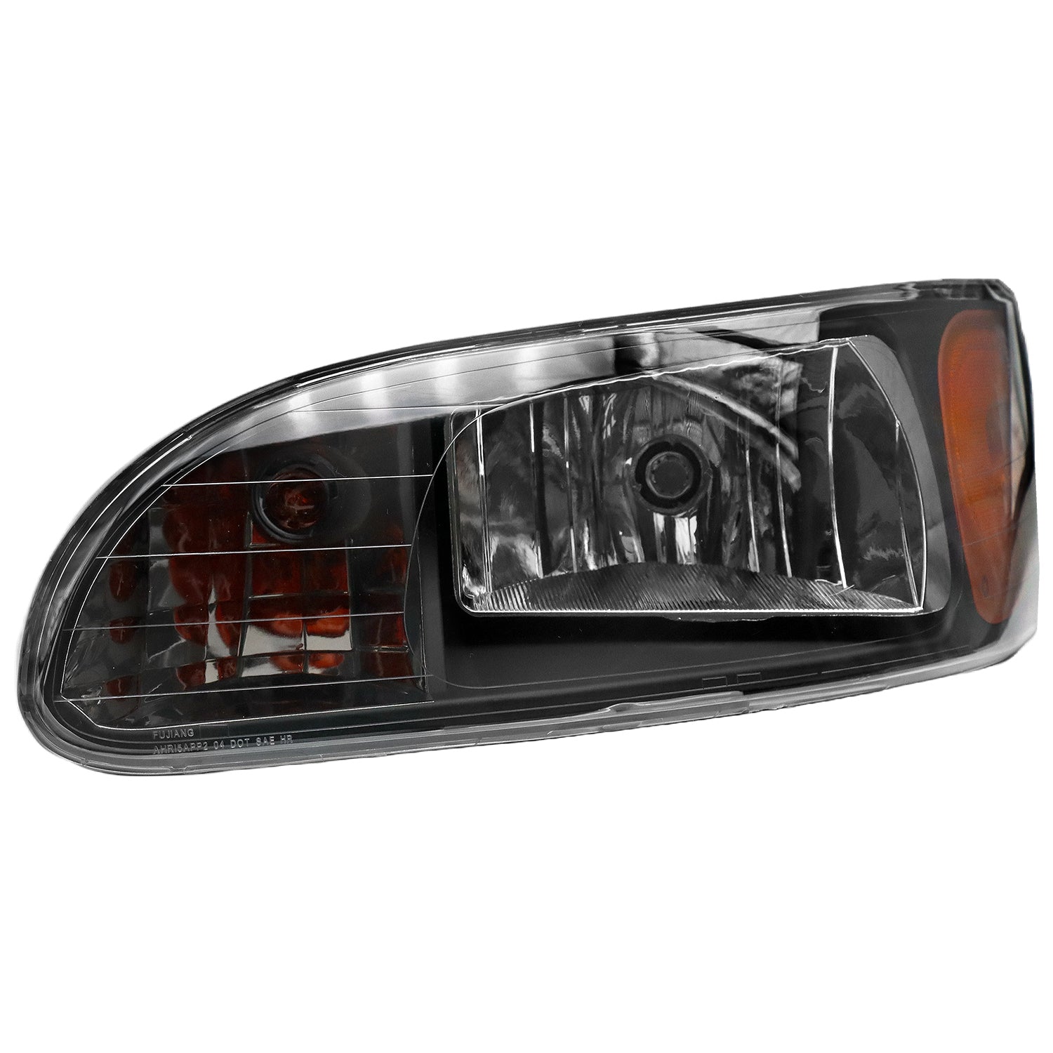 Black Headlight Assembly Pair for 2005-2015 Peterbilt 325 330 335 337 340 348 382 384 386 387 Trucks - Left Driver & Right Passenger Side Replacement - Perfect for Night Driving and Enhanced Road Safety