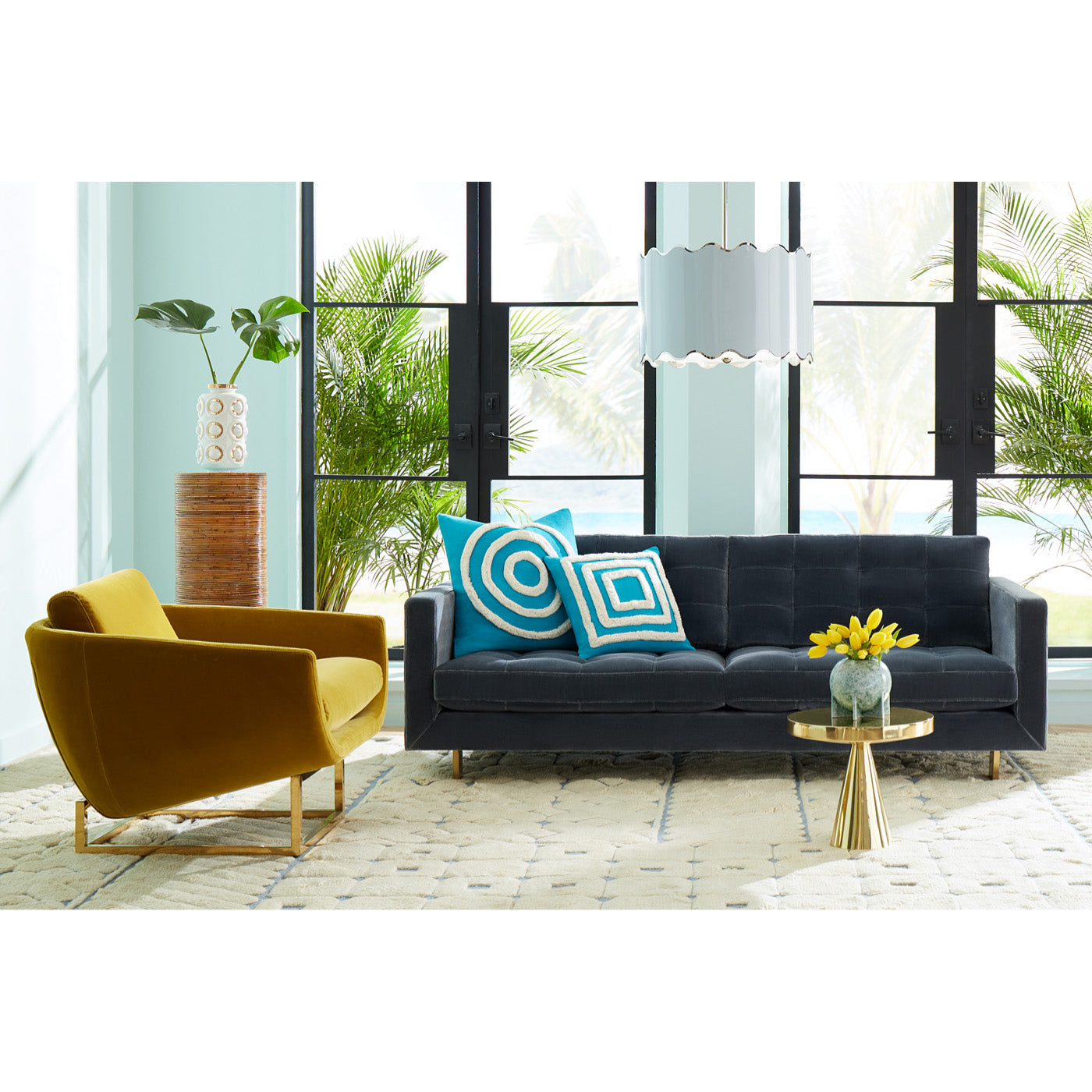 Pimlico Squares Pillow - Stylish Decorative Throw Pillow for Sofa, Bed & Home Decor - Perfect for Living Room, Bedroom & Cozy Spaces