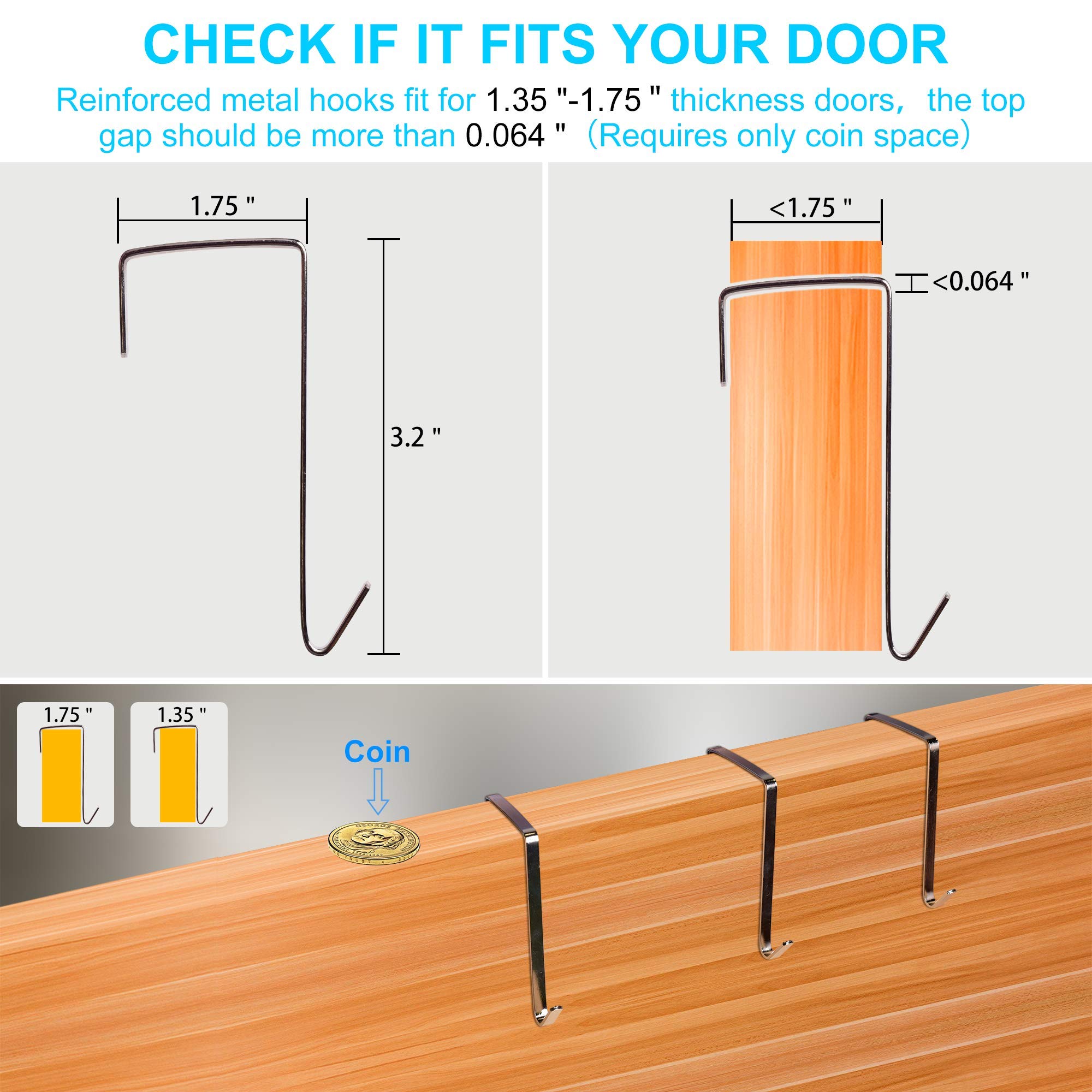 Over the Door Shoe Organizer with 24 Large Mesh Pockets - Space Saving Hanging Shoe Rack for Closet, Bedroom & Entryway - Perfect for Storing Shoes, Socks, Underwear, Jewelry & Accessories - Ideal for Small Spaces & Home Organization
