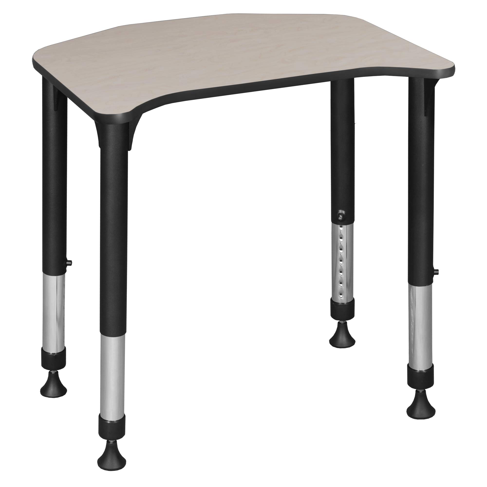 Regency Ferris Height Adjustable School Desk for Students - 26x24 Inches, Maple Wood Study Table - Perfect for Homeschooling, Online Classes & Dorm Rooms