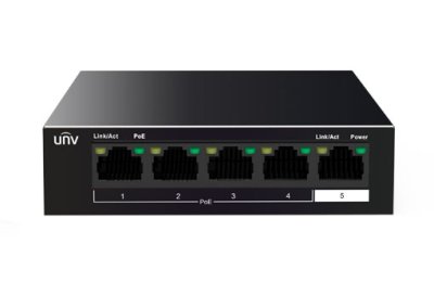 Uniview NSW2010 5T POE IN 4 Port PoE Switch - High Performance Network Switch for Home & Office Security Cameras | Perfect for IP Camera Systems, Surveillance Setups & Small Business Networks