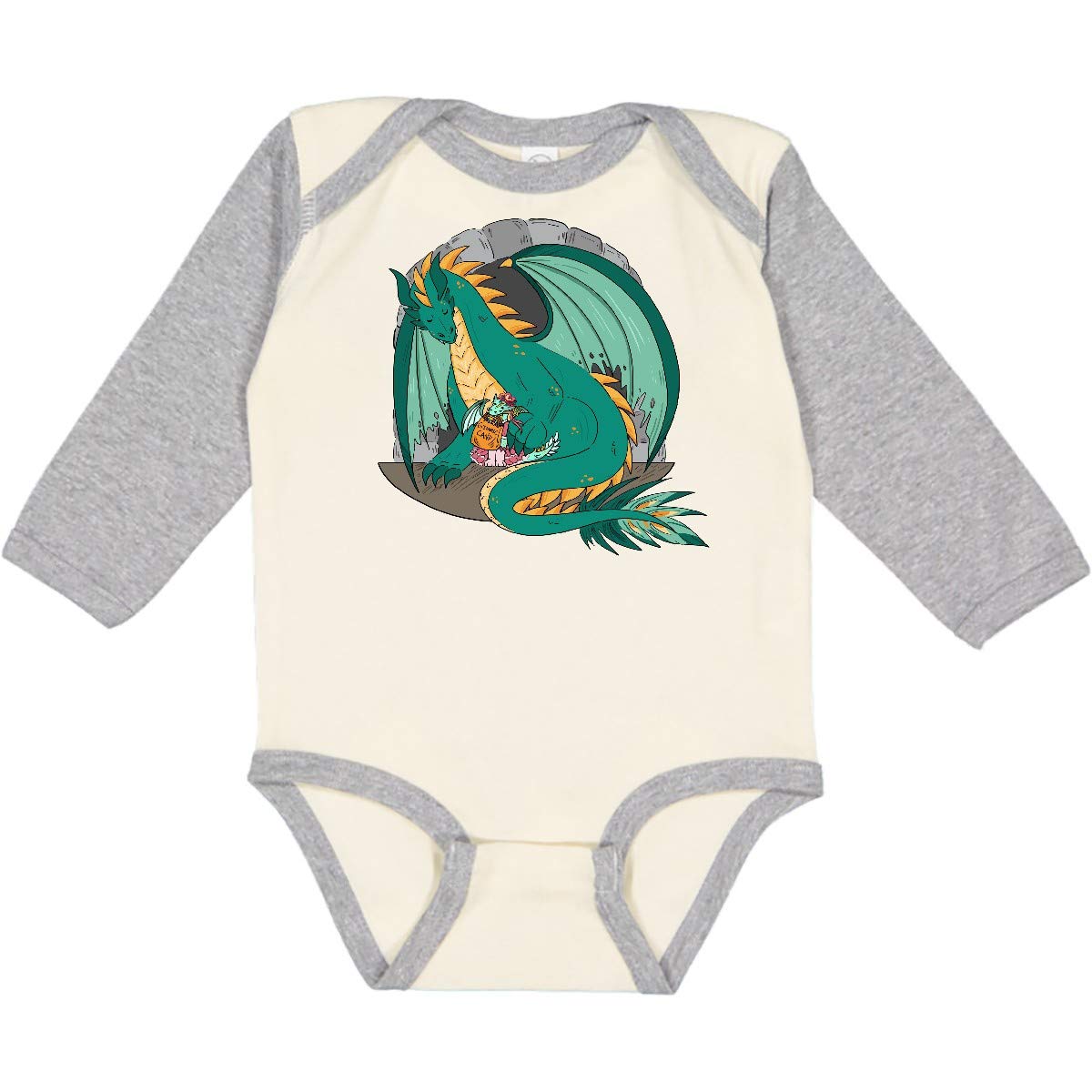 Inktastic Dragon Princess Long Sleeve Baby Bodysuit - Perfect for Playtime & Photo Shoots