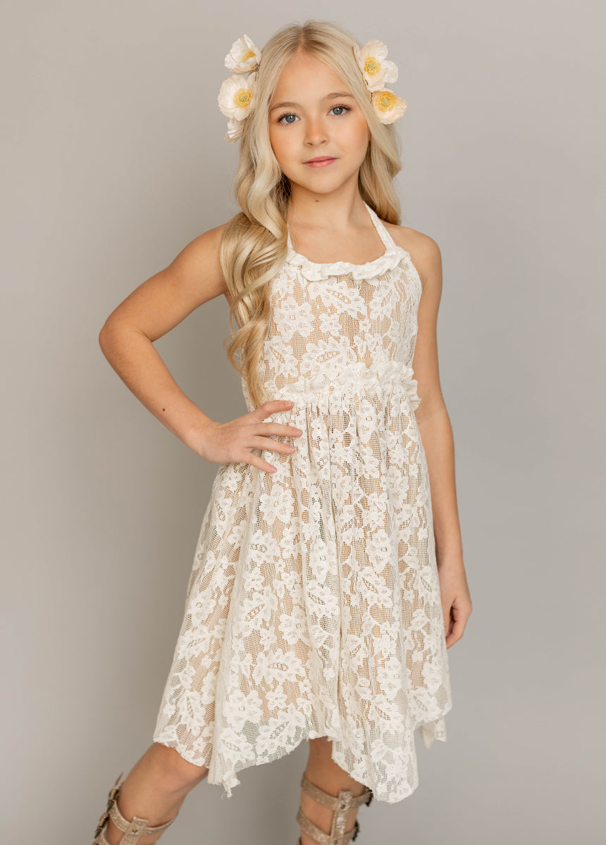 Sonyah Women's Elegant Cream Dress - Perfect for Weddings, Parties & Special Occasions