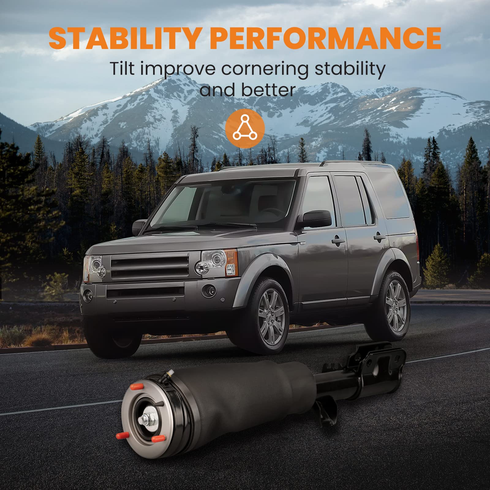 Premium Front Left Air Shock Absorber for Land Rover Range Rover L322 (2002-2012) | Air Suspension Strut Replacement Part RNB000750 | Off-Roading & Smooth Ride Solution