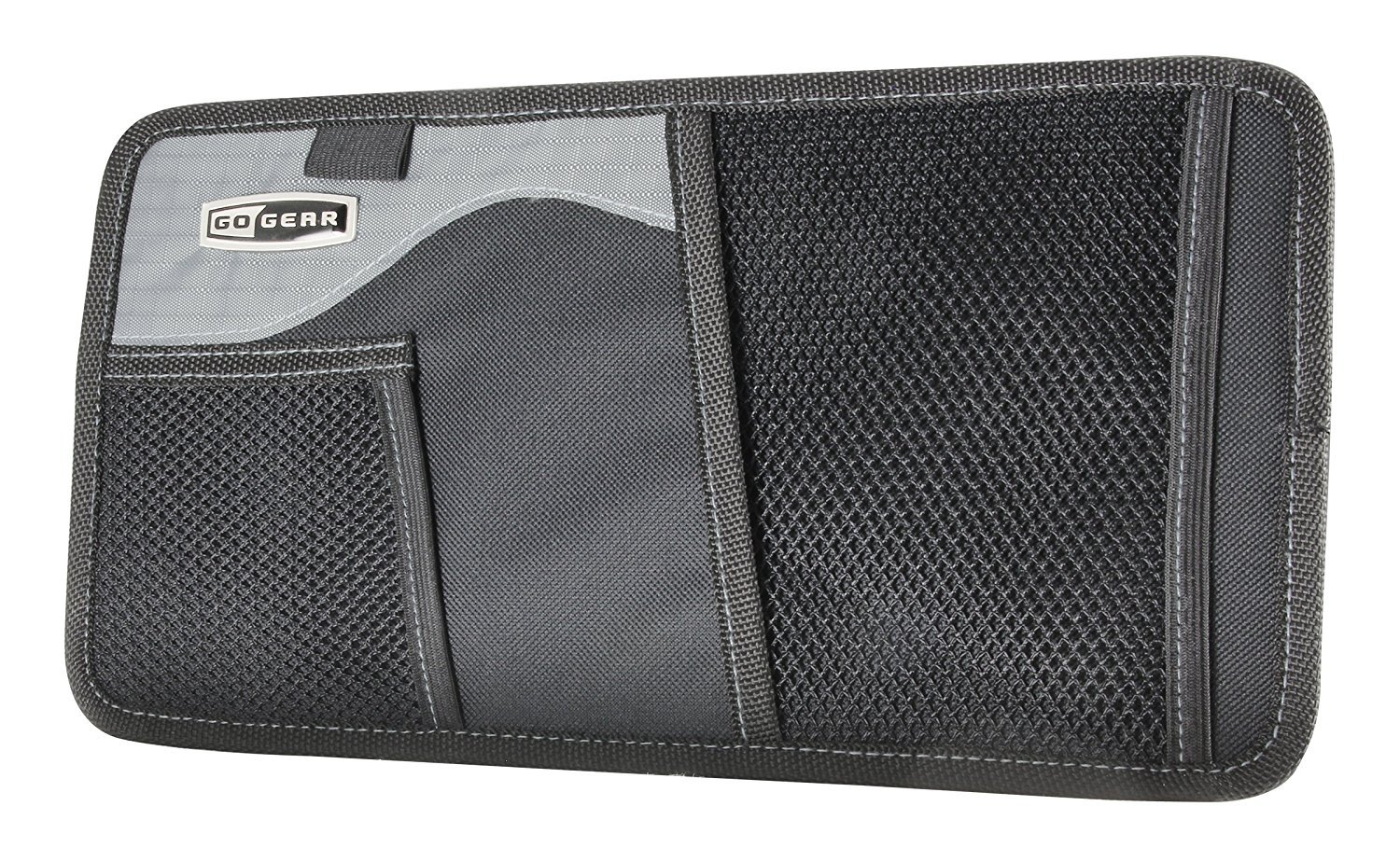 Go Gear VSR Visor Organizer - Car Sun Visor Storage Holder with 8 Pockets for Sunglasses, Phone, Keys & More - Perfect for Road Trips & Daily Commute