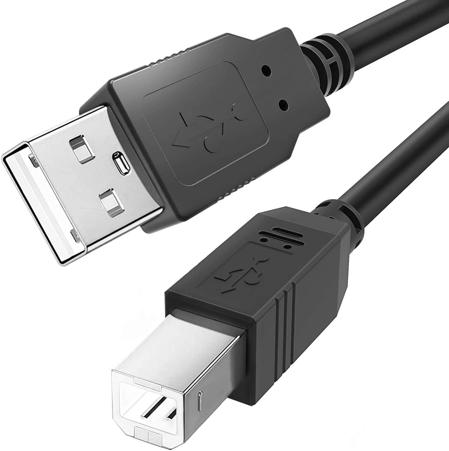 Ancable 6-Feet USB B to A MIDI Controller Cable for Audio Interface, Piano, Keyboard, Mixer, Speaker - High-Speed Data Sync for Music Production & Live Performances