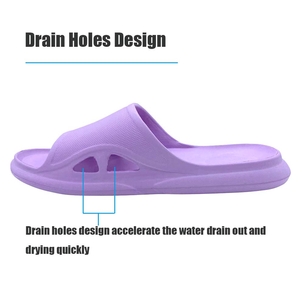 LM Women's Non-Slip Shower Slippers - Soft Bathroom Sandals with Quick-Dry Foam for Home, Spa & Dorm Use - Comfortable House Shoes for Indoor/Outdoor Wear