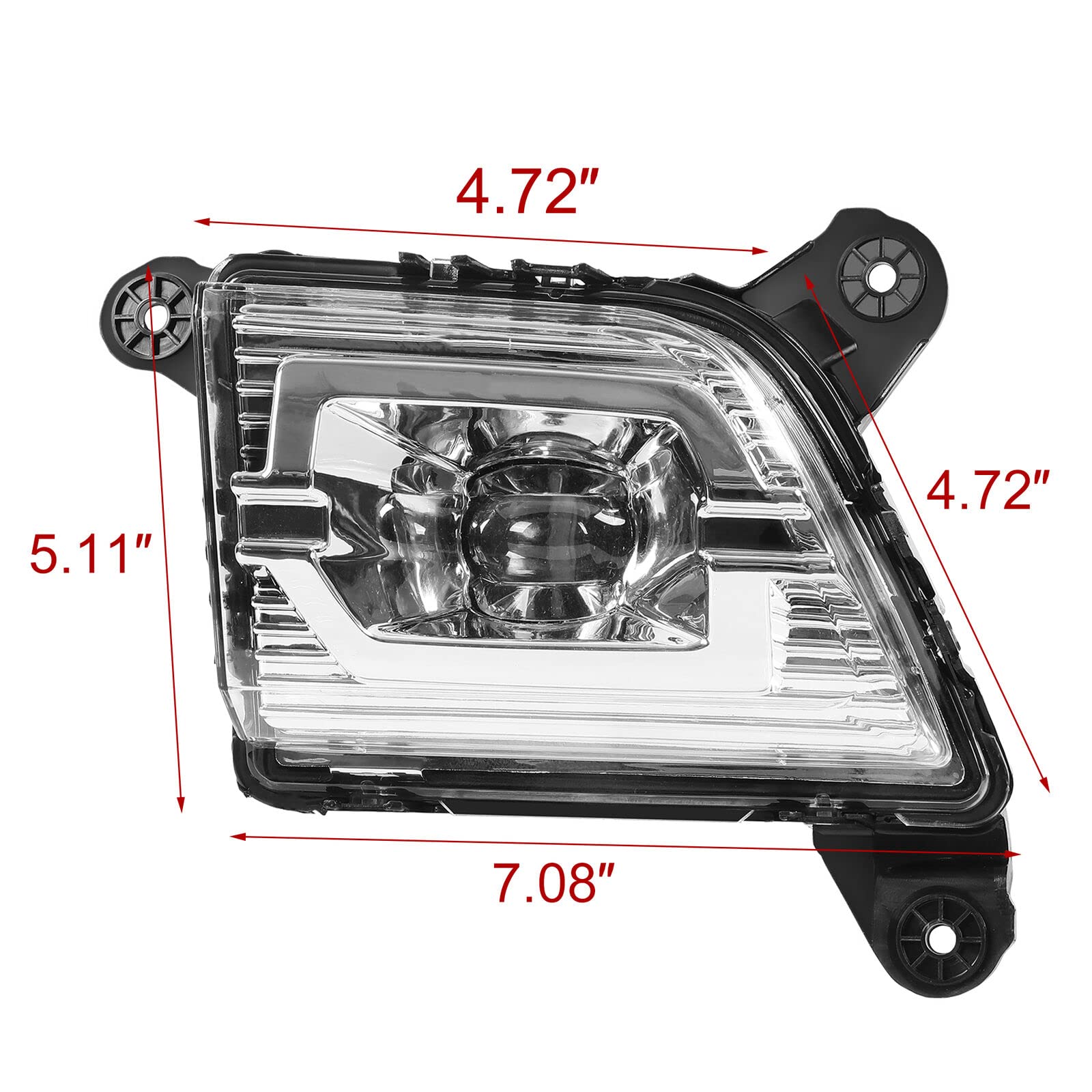 HECASA LED Fog Lights for 2019-2021 Chevy Silverado 1500/2500/3500 - Clear Lens with Wiring Harness - Durable Bumper Driving Lamps for Off-Road & Night Driving
