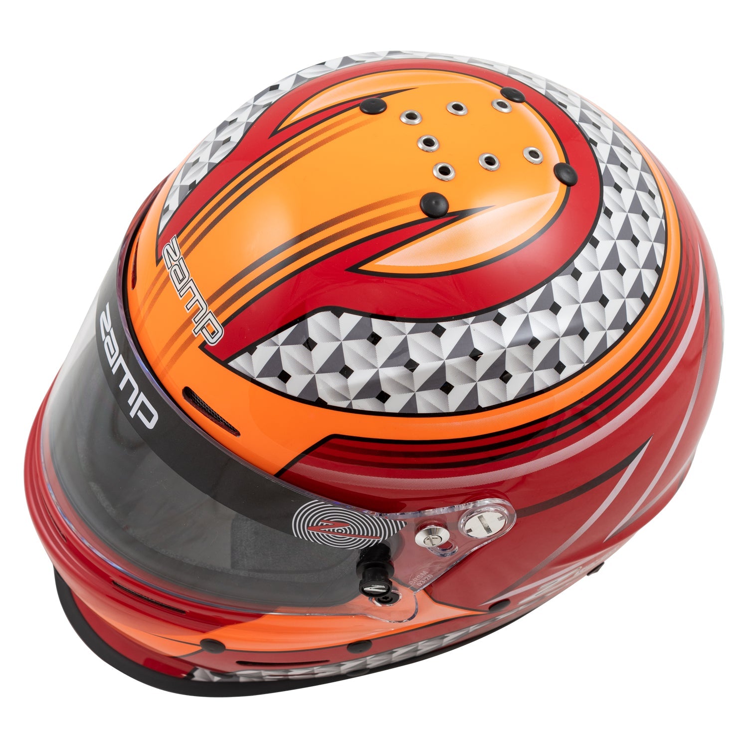 Zamp RZ 62 Aramid Graphic Snell SA2020 Racing Helmet - Lightweight Motorcycle Racing Helmet for Track & Street Use - Perfect for Motorsports, Auto Racing & High-Speed Performance Driving