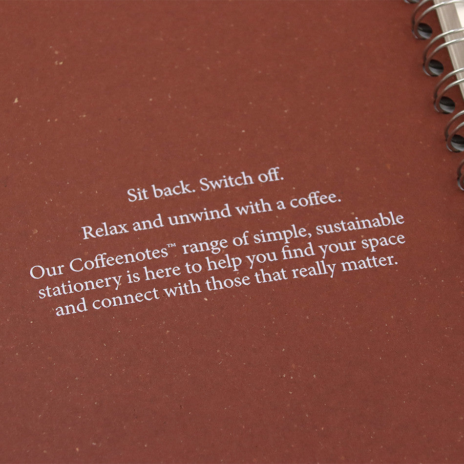 Coffeenotes Medio Wiro Notebook - A5 Spiral Bound Journal for Coffee Lovers - Perfect for Coffee Tasting Notes, Barista Training & Cafe Business Planning