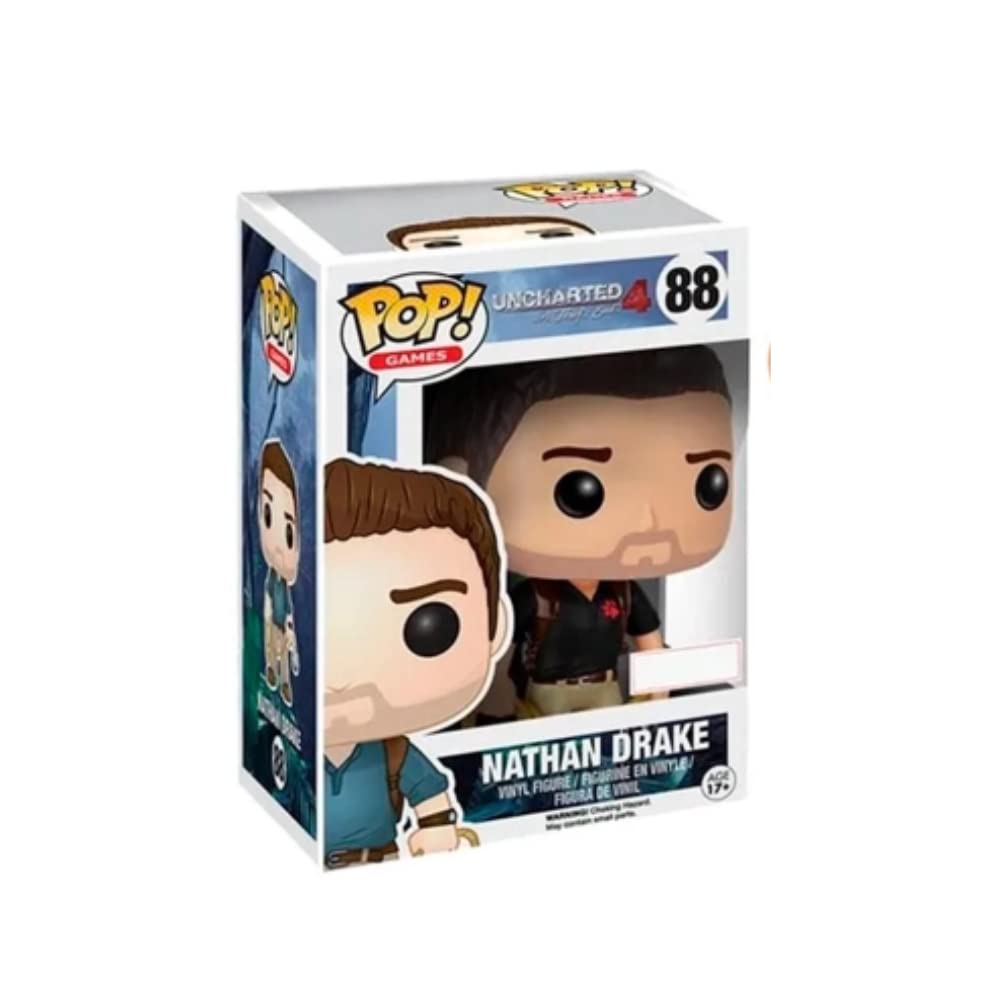 Funko Pop Uncharted 4 Nathan Drake Exclusive Vinyl Figure - Naughty Dog Shirt Collectible - Perfect for Gaming Fans & Pop Culture Collectors