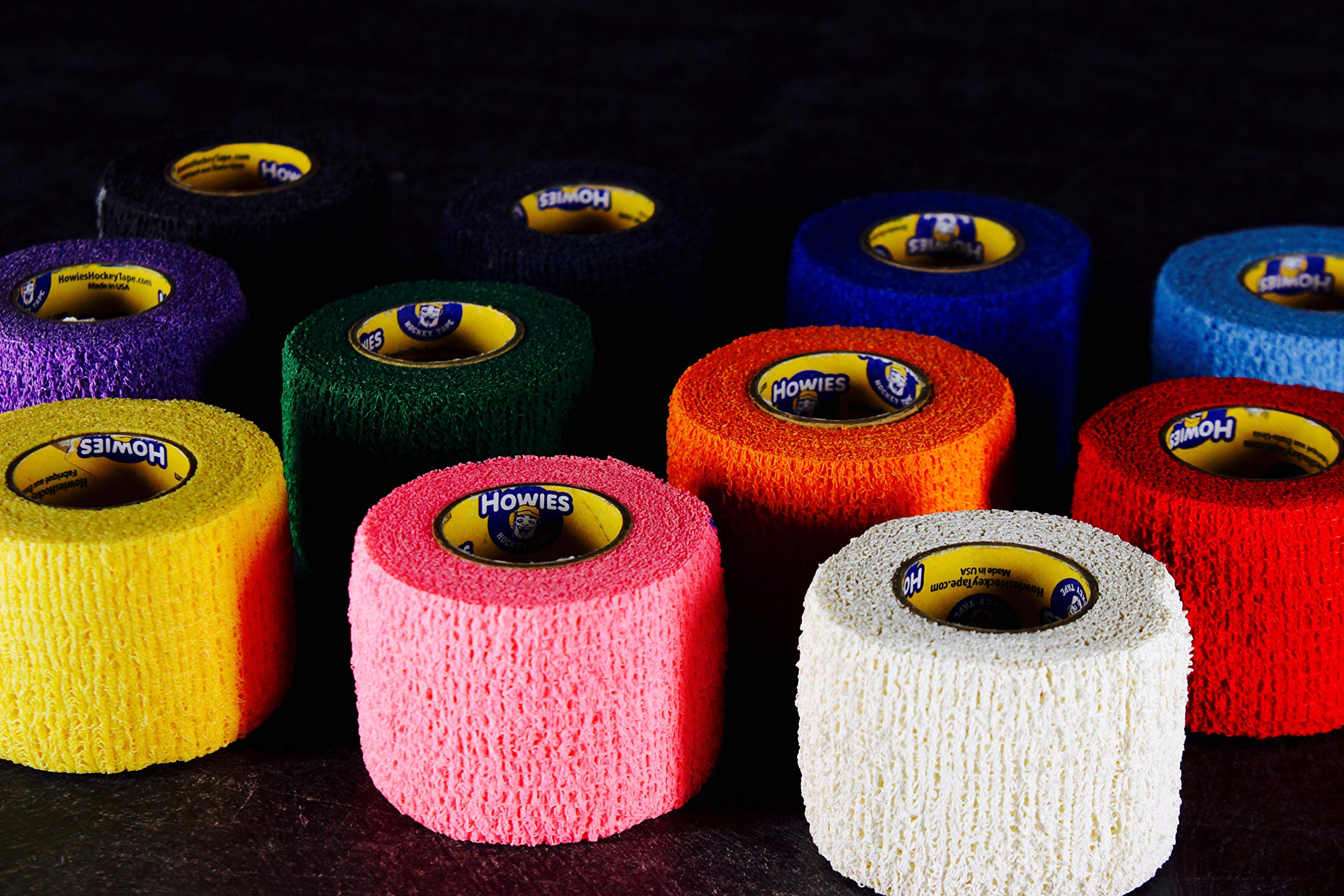 Howies Hockey Tape - 12 Pack Blue Stretchy Grip Hockey Stick Tape for Enhanced Control & Durability | Perfect for Ice Hockey, Street Hockey & Stick Handling Practice