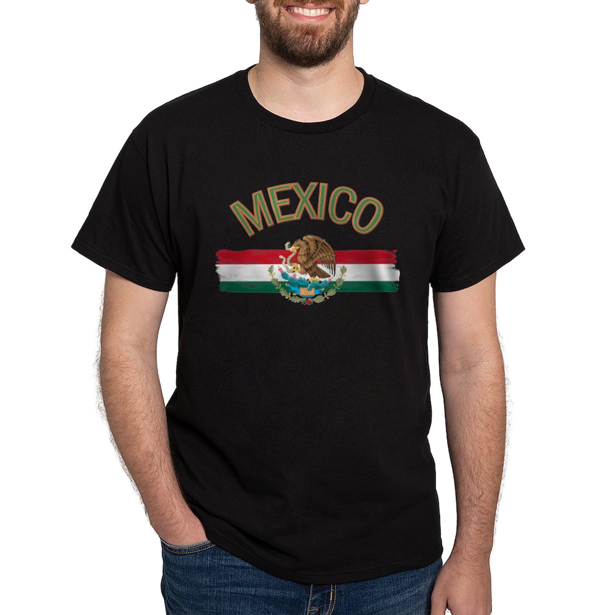 Mexican Flag Dark T-Shirt for Men - 100% Cotton Classic Graphic Tee | Patriotic Apparel, Casual Wear & Gift for Mexico Lovers
