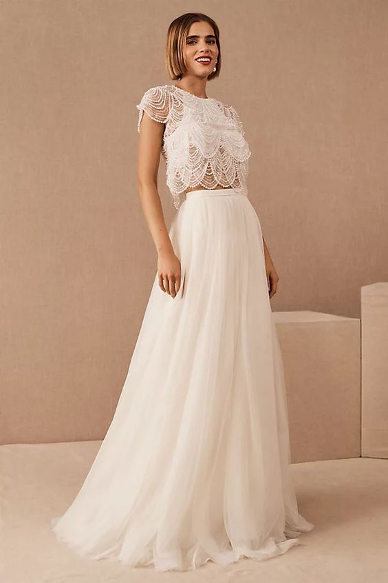 Jenny Yoo Hannah Skirt | Women's A-Line Flowy Midi Skirt | Perfect for Weddings, Parties & Special Occasions