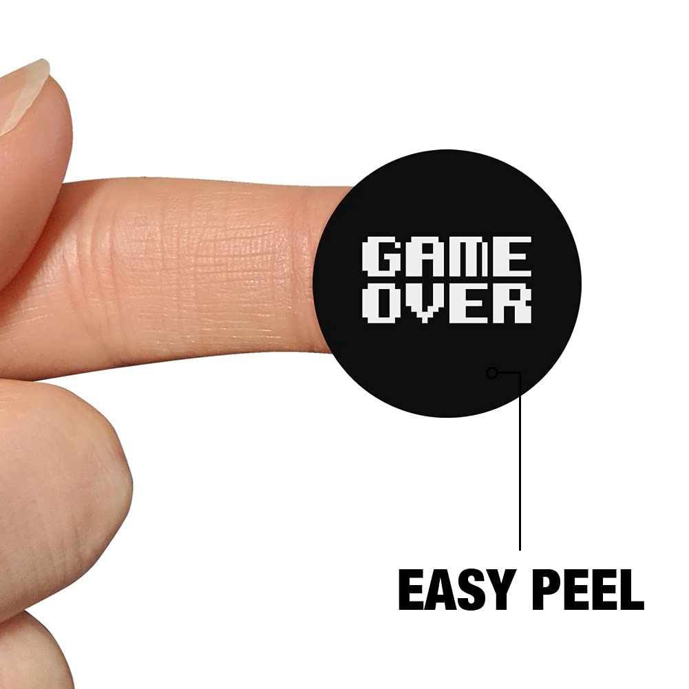 Game Over Gamer Pixel Font Stickers - Geek Planner & Calendar Decals for Scrapbooking, Crafting, DIY Projects - Perfect for Journals, Laptops, Water Bottles
