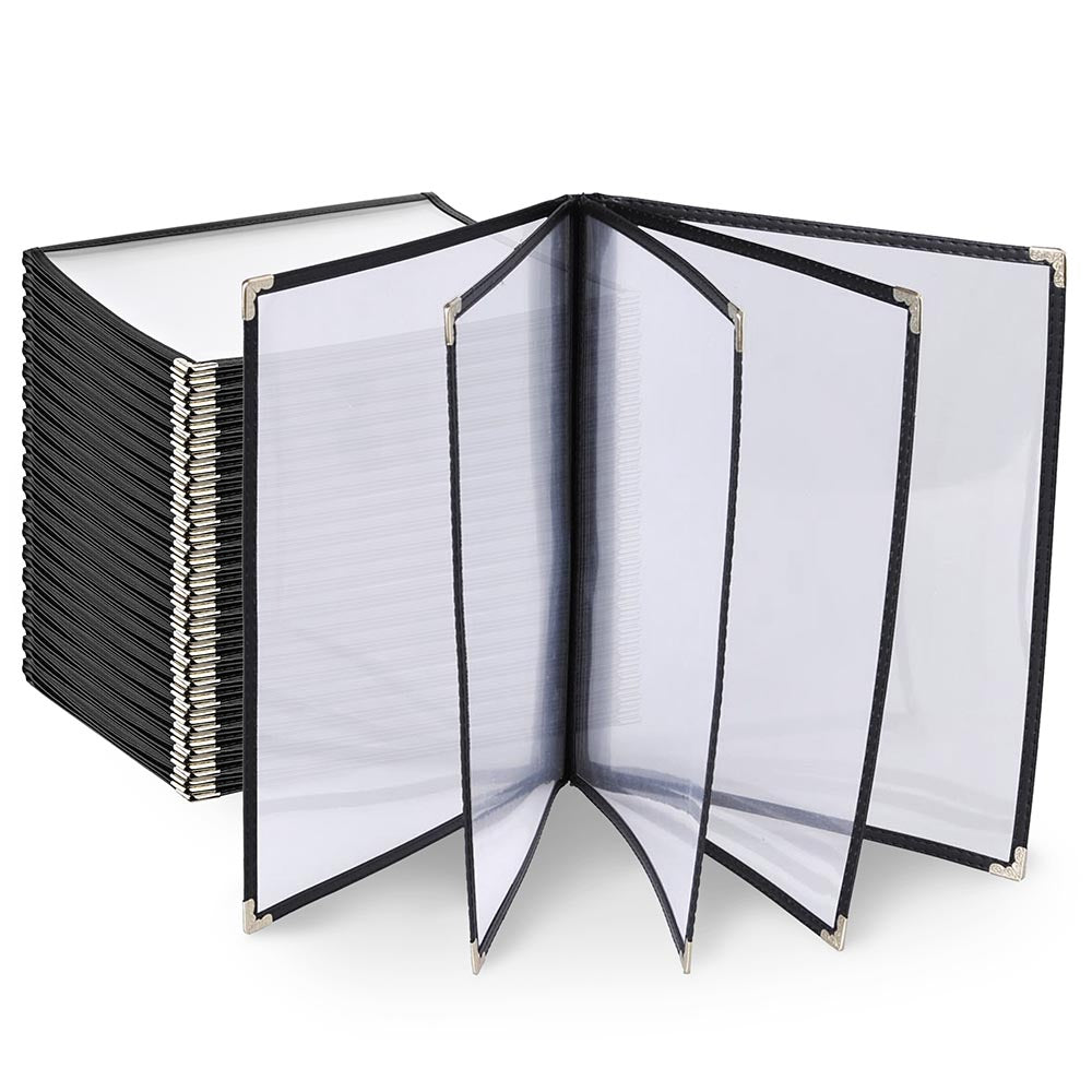 TheLAShop 8.5x14 Clear Restaurant Menu Cover Folder - 10 View, 20-Pack (20ct) - Durable Plastic Menu Holders for Restaurants, Cafes, and Catering Businesses