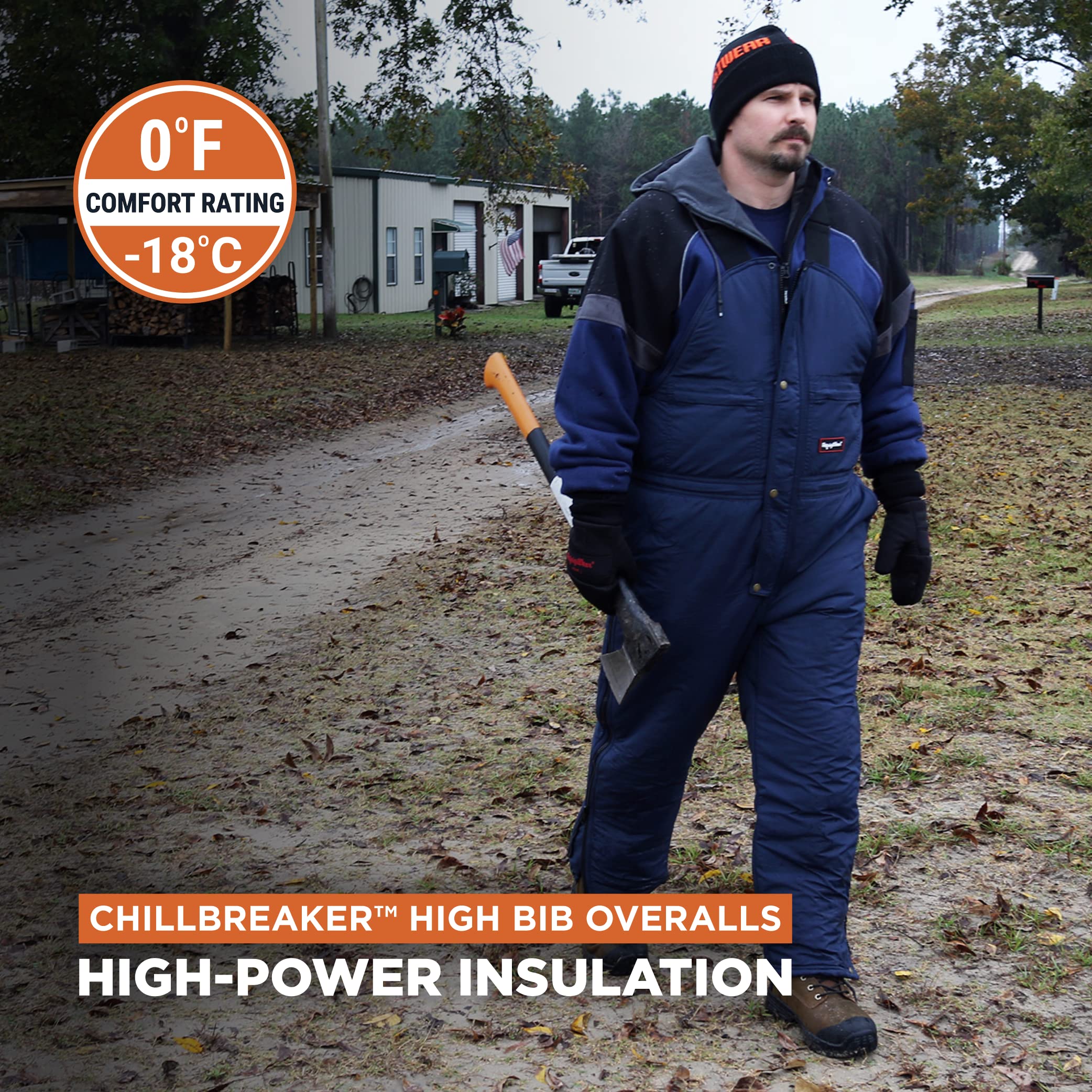 RefrigiWear Insulated Bib Overalls for Cold Work & Outdoor