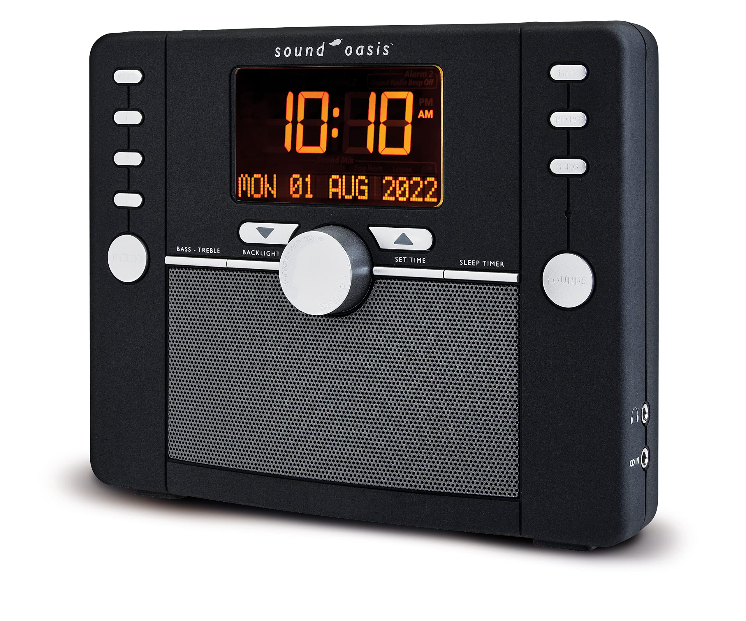 Sound Oasis Deluxe Bluetooth Sleep & Tinnitus Sound Machine with 288 Soothing Sounds - Best White Noise Machine for Adults, Baby Sleep Aid, Tinnitus Relief & Nighttime Relaxation - Perfect for Bedroom, Nursery, Office & Meditation Spaces