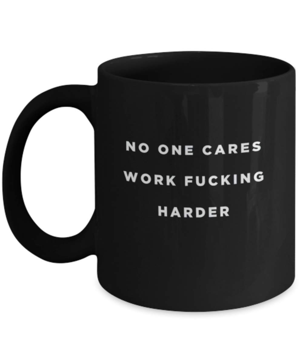 Motivational Coffee Mug - 'Work Harder' Inspirational Quote - Ceramic Coffee Cup for Office, Home & Gifts - Perfect for Coffee Lovers & Professionals