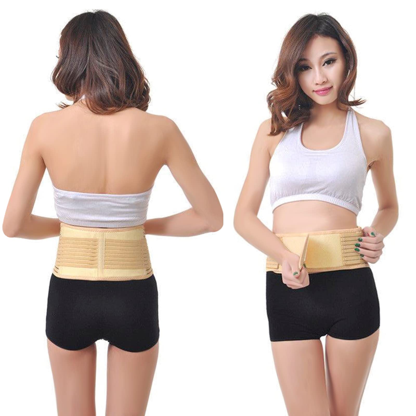 Adjustable Back Brace for Men & Women - Lumbar Support Belt with Compression for Sciatica, Herniated Disc & Scoliosis Pain Relief - Thermal Waist Wrap for Kidney & Abdominal Warmth - Ideal for Office Work, Sports & Post-Surgery Recovery