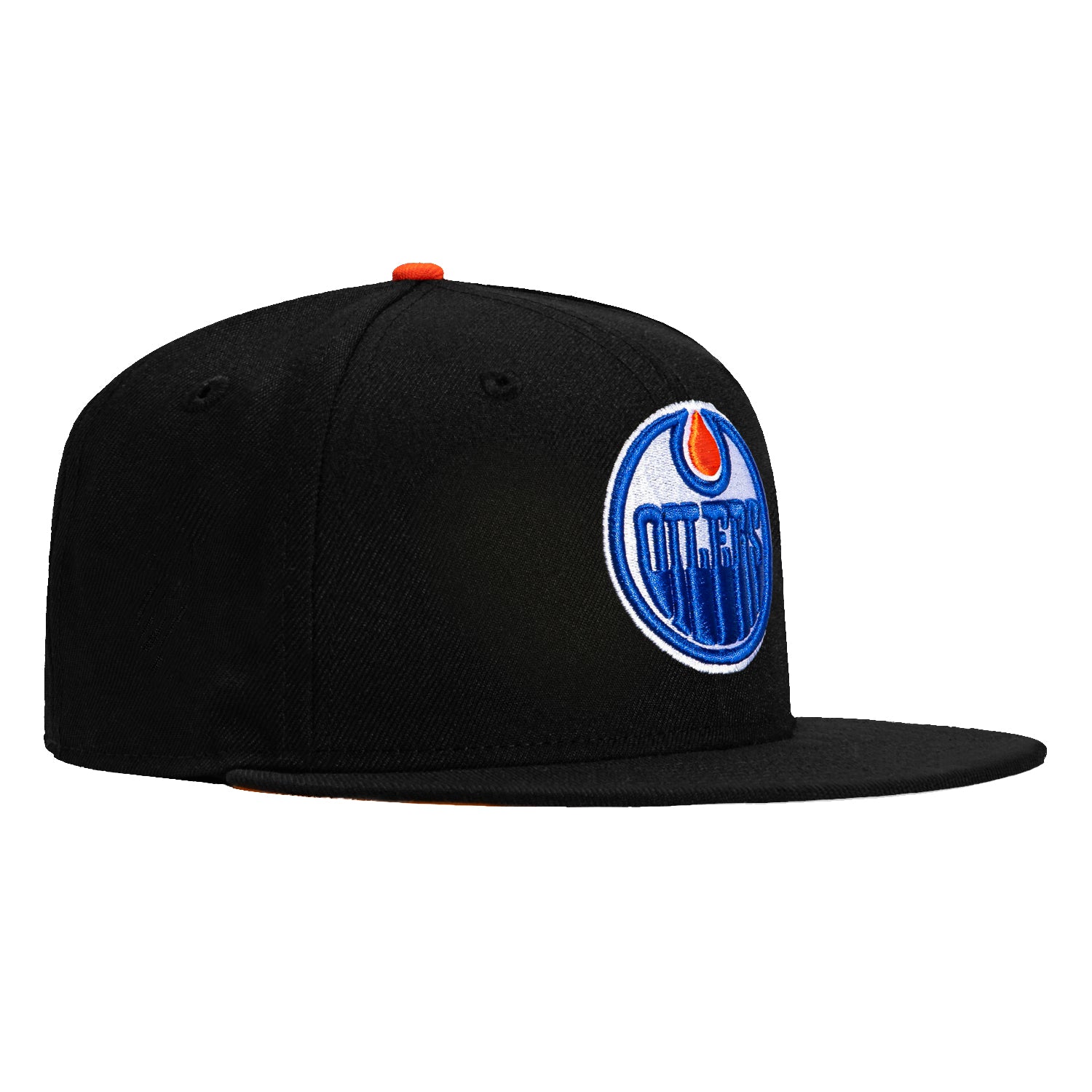 New Era 59Fifty Edmonton Oilers Team UV Protection Snapback Hat - Black | NHL Fan Gear, Baseball Cap for Men & Women, Sun Protection for Outdoor Sports & Casual Wear