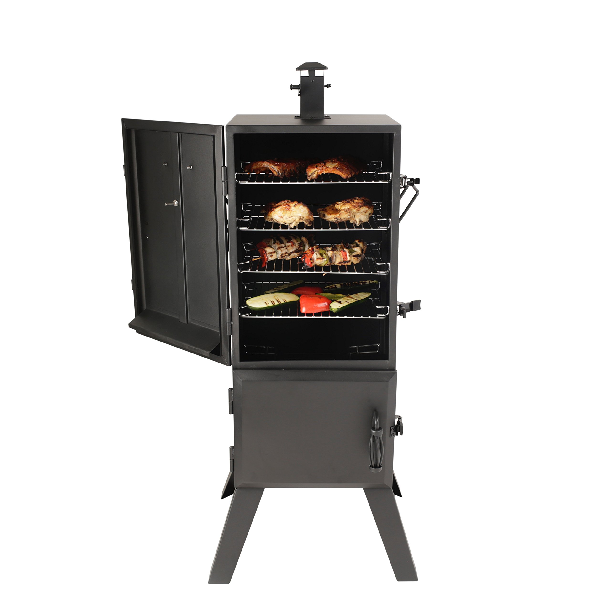 Dyna-Glo DGX780BDC-D 36-Inch Vertical Charcoal Smoker - Black | Heavy-Duty BBQ Grill for Backyard, Tailgating & Outdoor Cooking