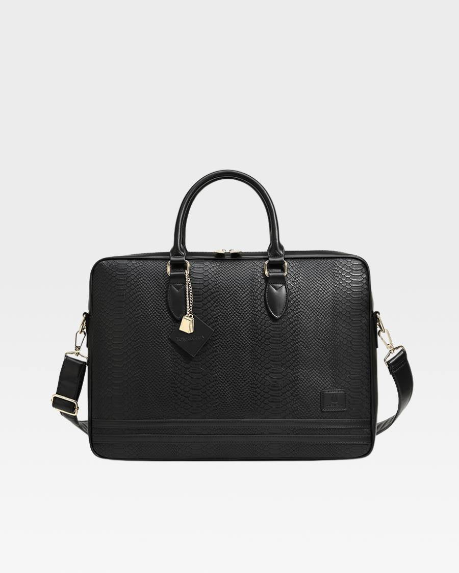 Apollo 1 Black Laptop Bag - Slim & Durable 15.6 Inch Computer Briefcase for Work, Travel & Business Commute