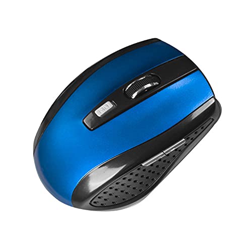 Wireless Gaming Mouse with 2.4G USB Receiver, Ergonomic Computer Mouse for PC Laptop Notebook - Blue | Perfect for Gaming, Office Work & Home Use