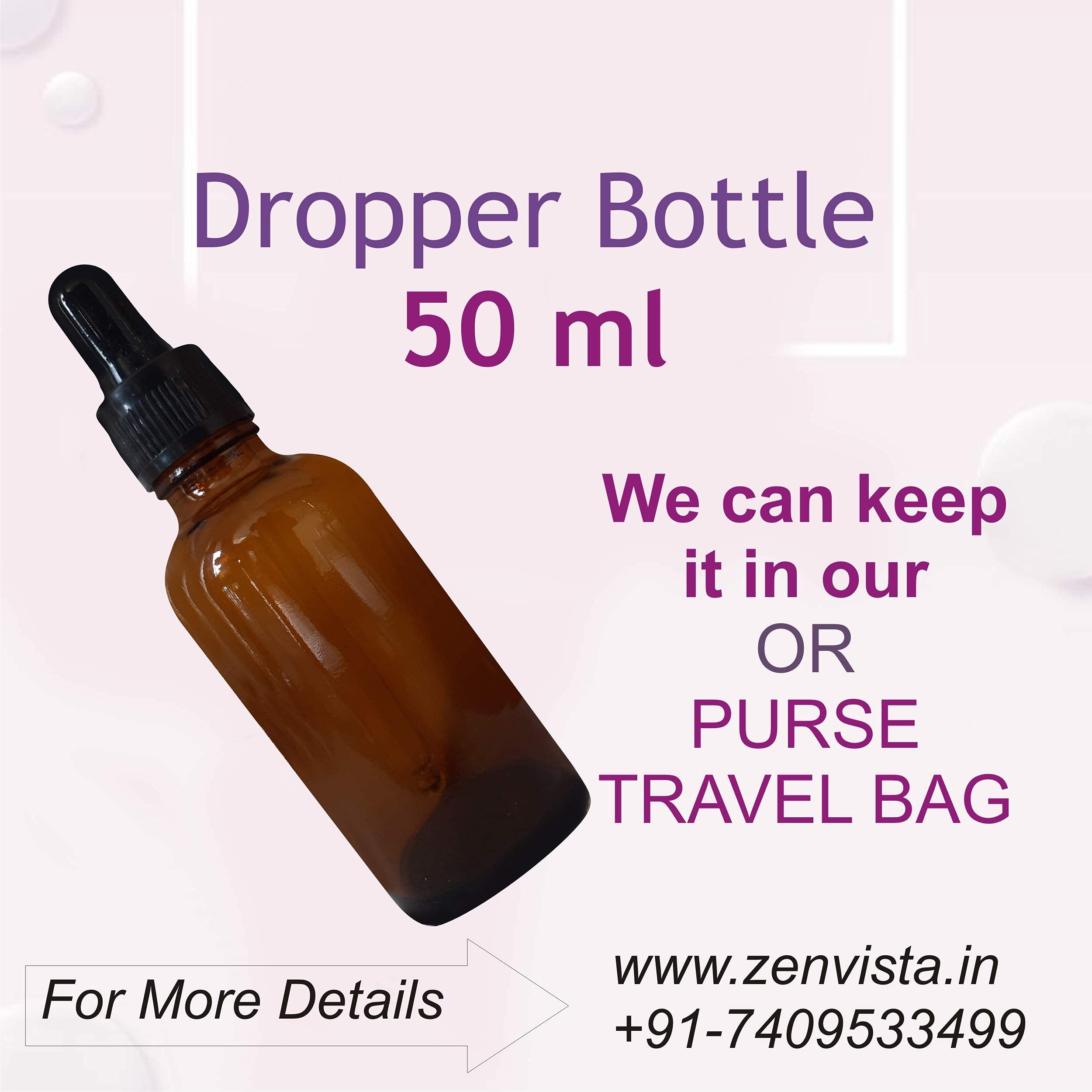 Premium 30ml Amber Glass Dropper Bottles with Silver Cap - Essential Oil Bottles, Perfume Bottles, DIY Skin Care Serum Containers (Pack of 3) - Perfect for Aromatherapy, Homemade Beauty Products & Travel Size Liquids