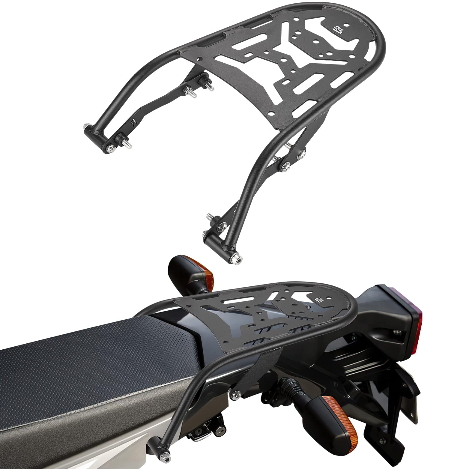 KEMIMOTO Motorcycle Rear Rack for Yamaha XT250 (2008-2025) - Heavy Duty Luggage Carrier & Cargo Storage Rack - Perfect for Enduro Adventures, Camping, and Off-Road Travel