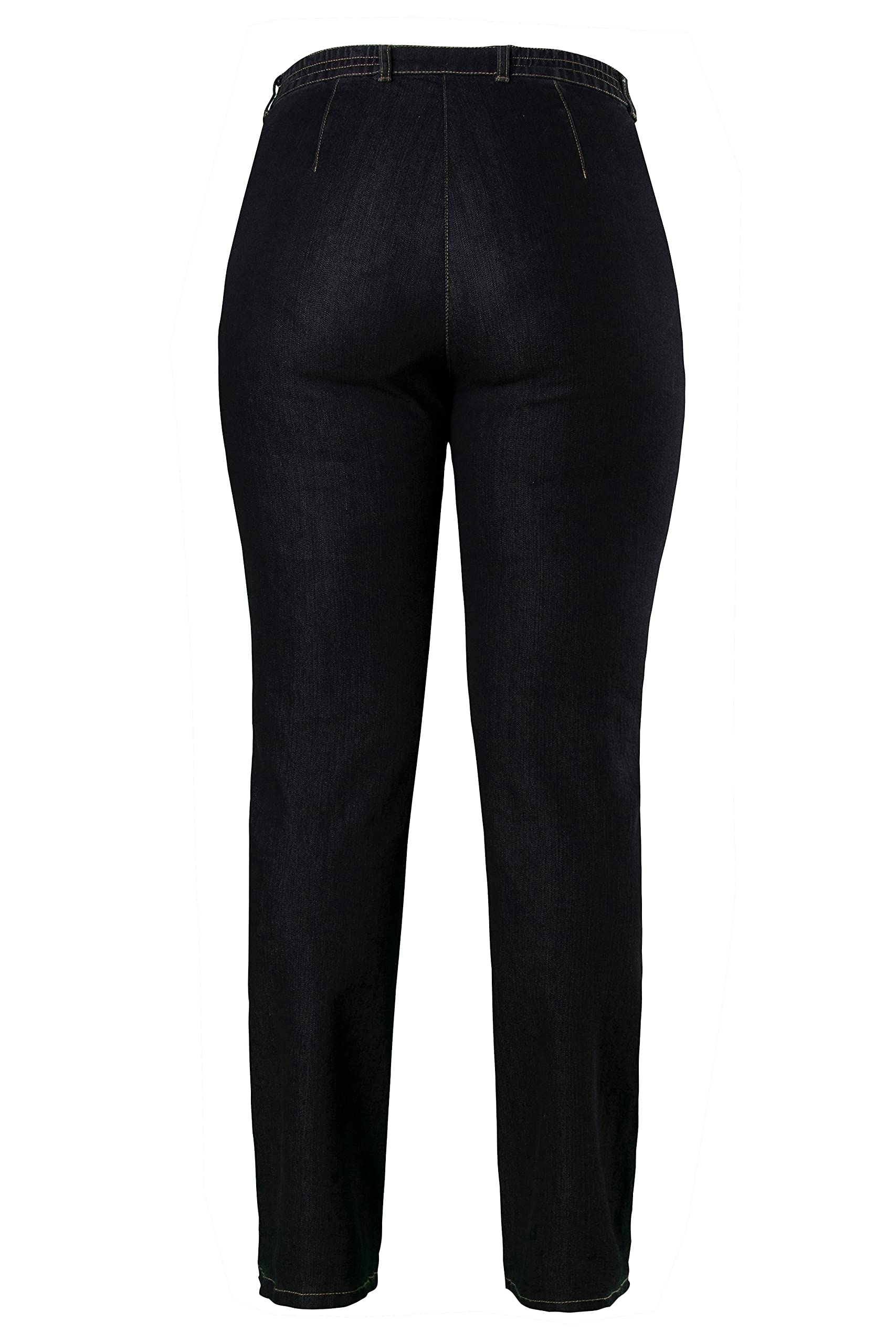Ulla Popken Women's Plus Size Slim Fit Stretch Denim Jeans - Black, Size 32 (629392-11) | Comfortable & Stylish for Casual Wear, Office & Everyday Outfits