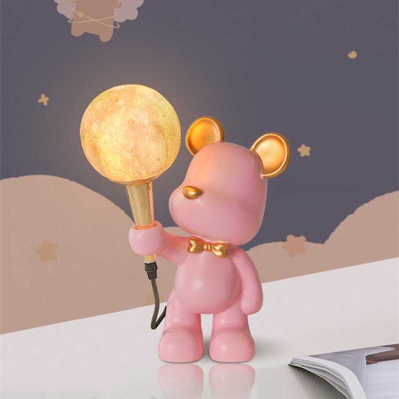 Cozy Bear Night Light for Kids - Soft Glow Bedside Lamp for Nursery, Bedroom & Playroom - Perfect for Bedtime Stories & Nighttime Comfort